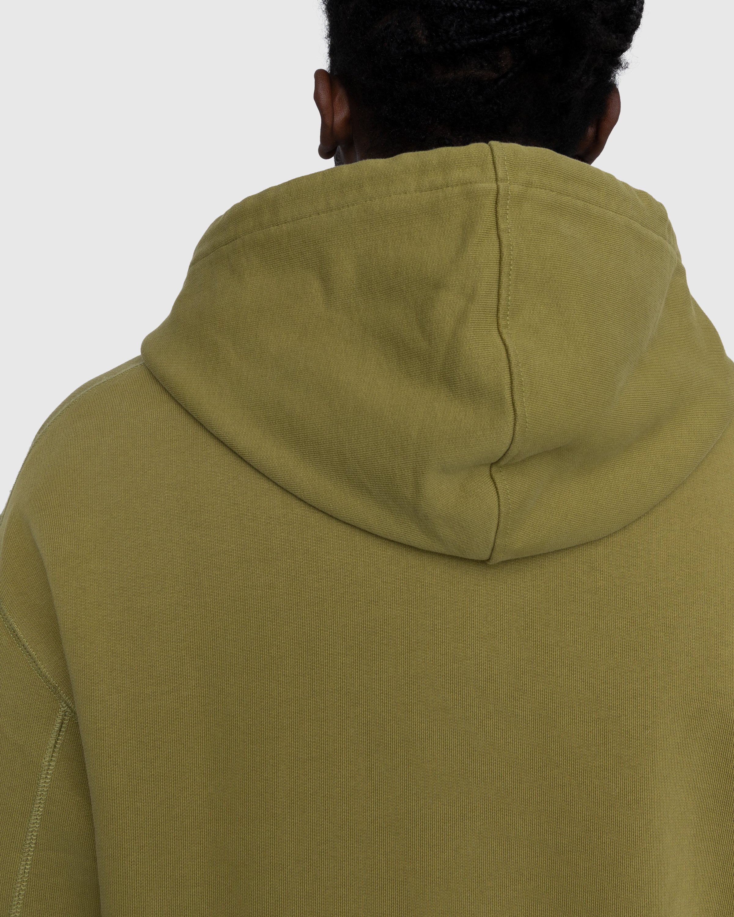 Highsnobiety - Thermal Zip Fleece Hoodie Dark Olive - Clothing - Brown - Image 6