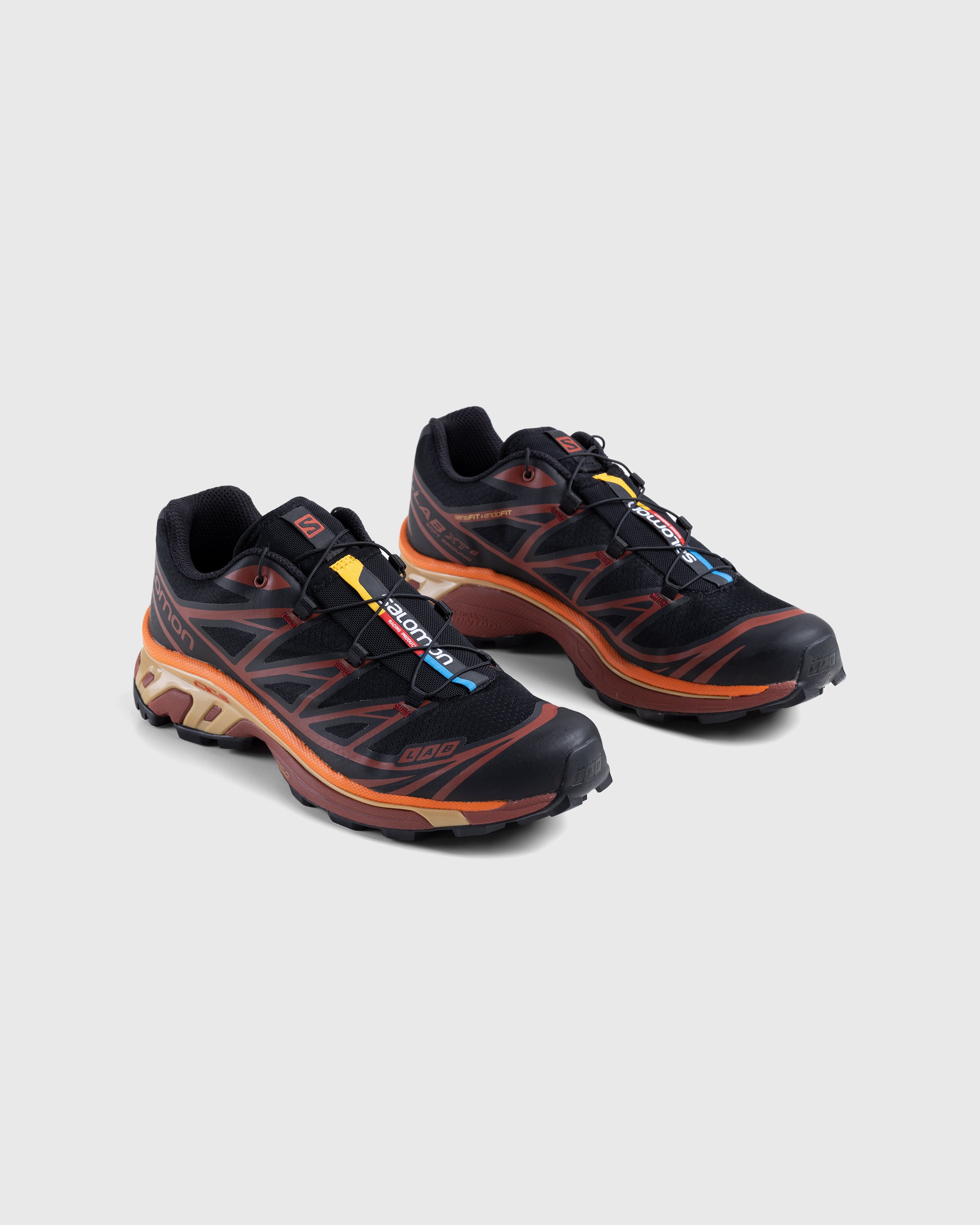 Salomon - XT-6 Black/Chocolate Plum/Vibrant Orange - Footwear - Brown - Image 3