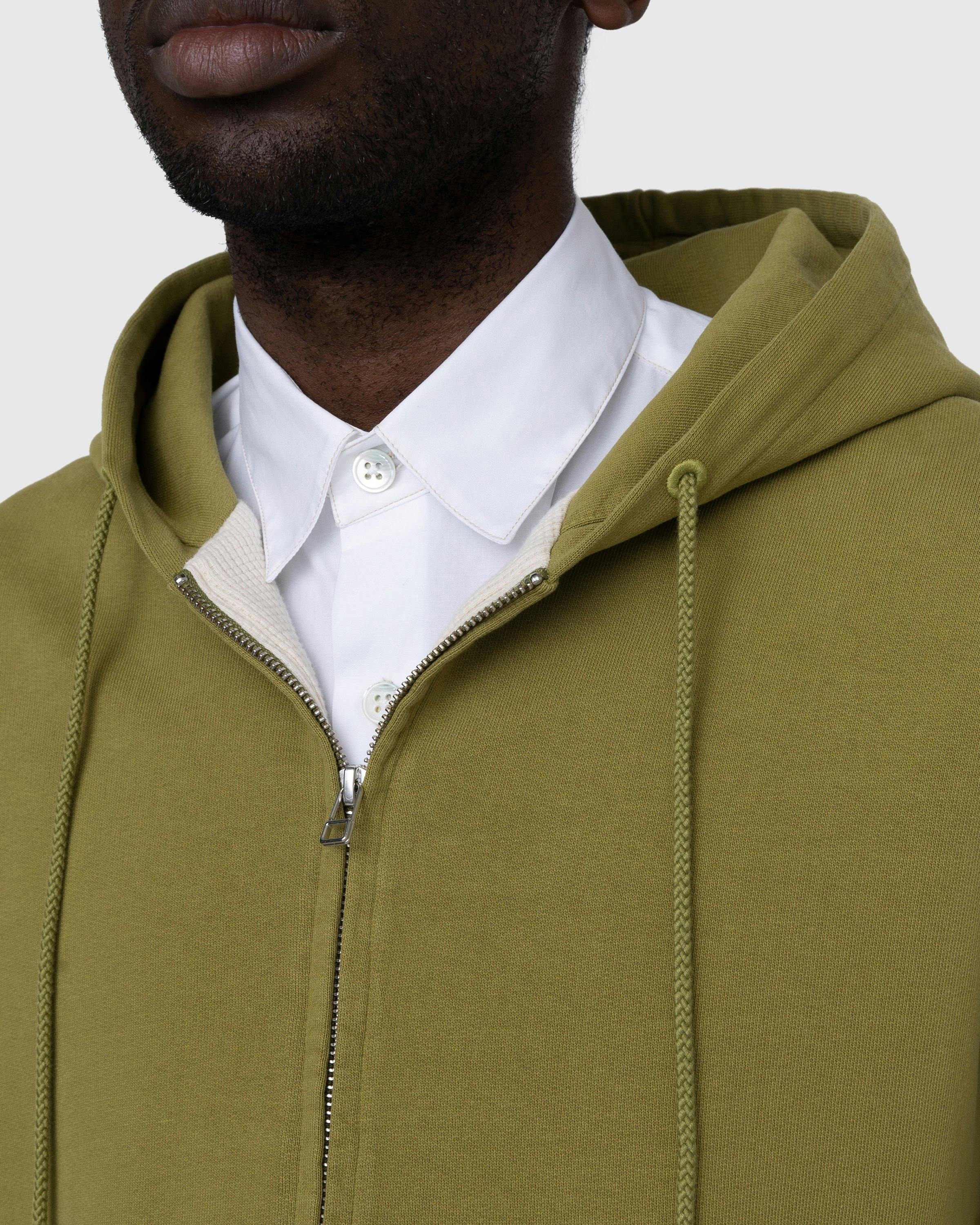 Highsnobiety - Thermal Zip Fleece Hoodie Dark Olive - Clothing - Brown - Image 7