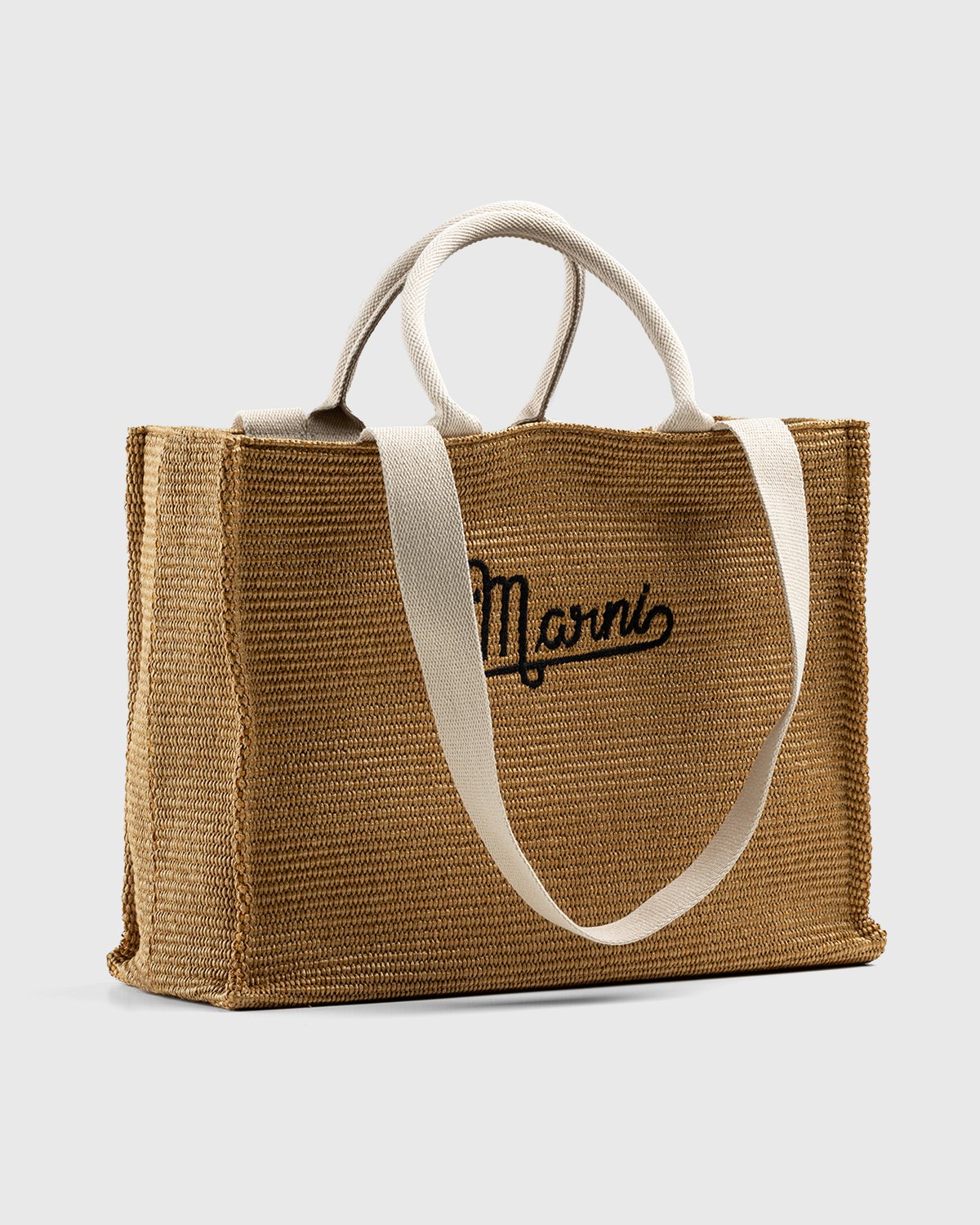 Marni - Raffia Summer Logo Bag Raw Sienna Natural - Accessories - Brown - Image 5