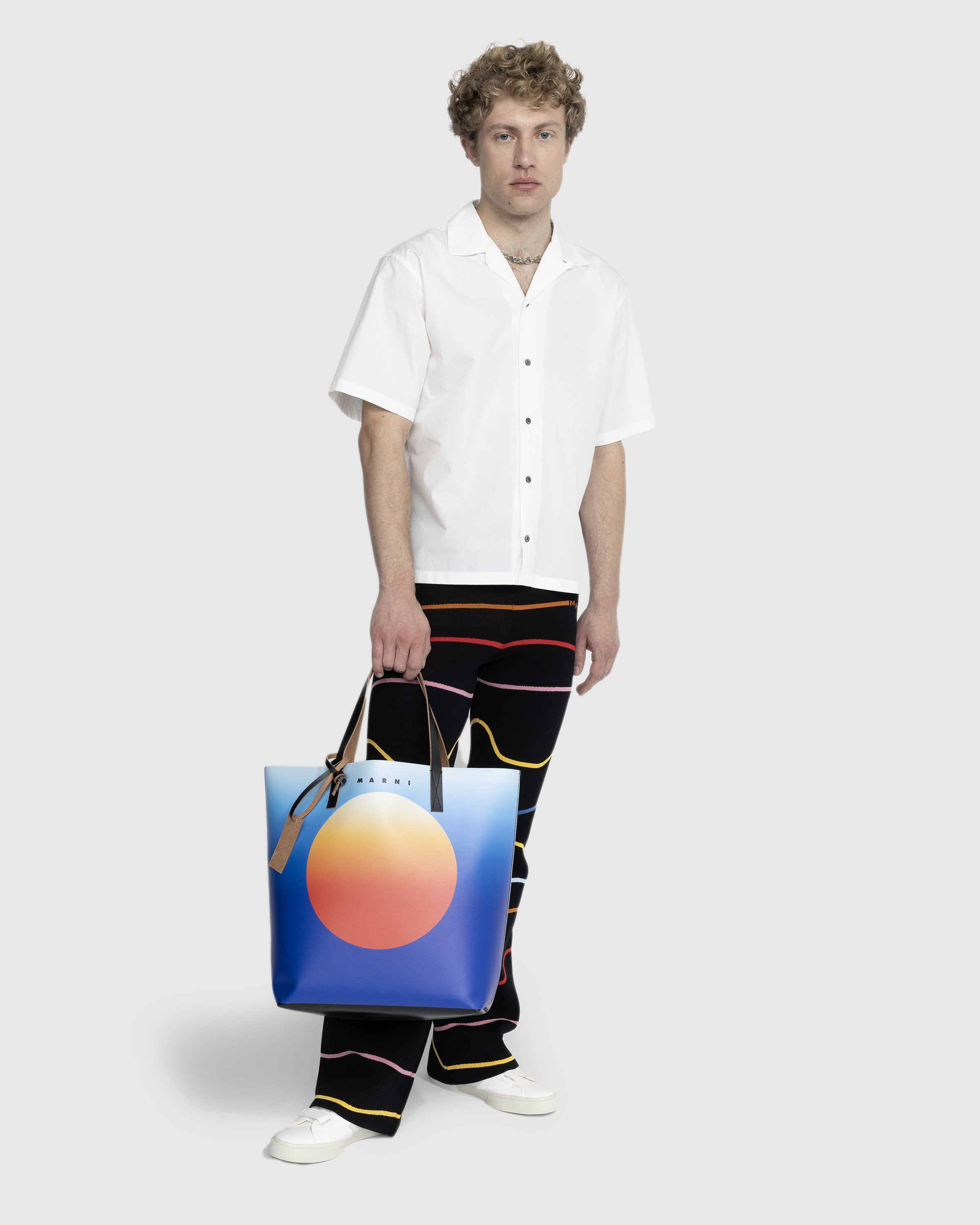 Marni - Sunshine Print Tribeca Shopping Bag Blue - Accessories - Blue - Image 6