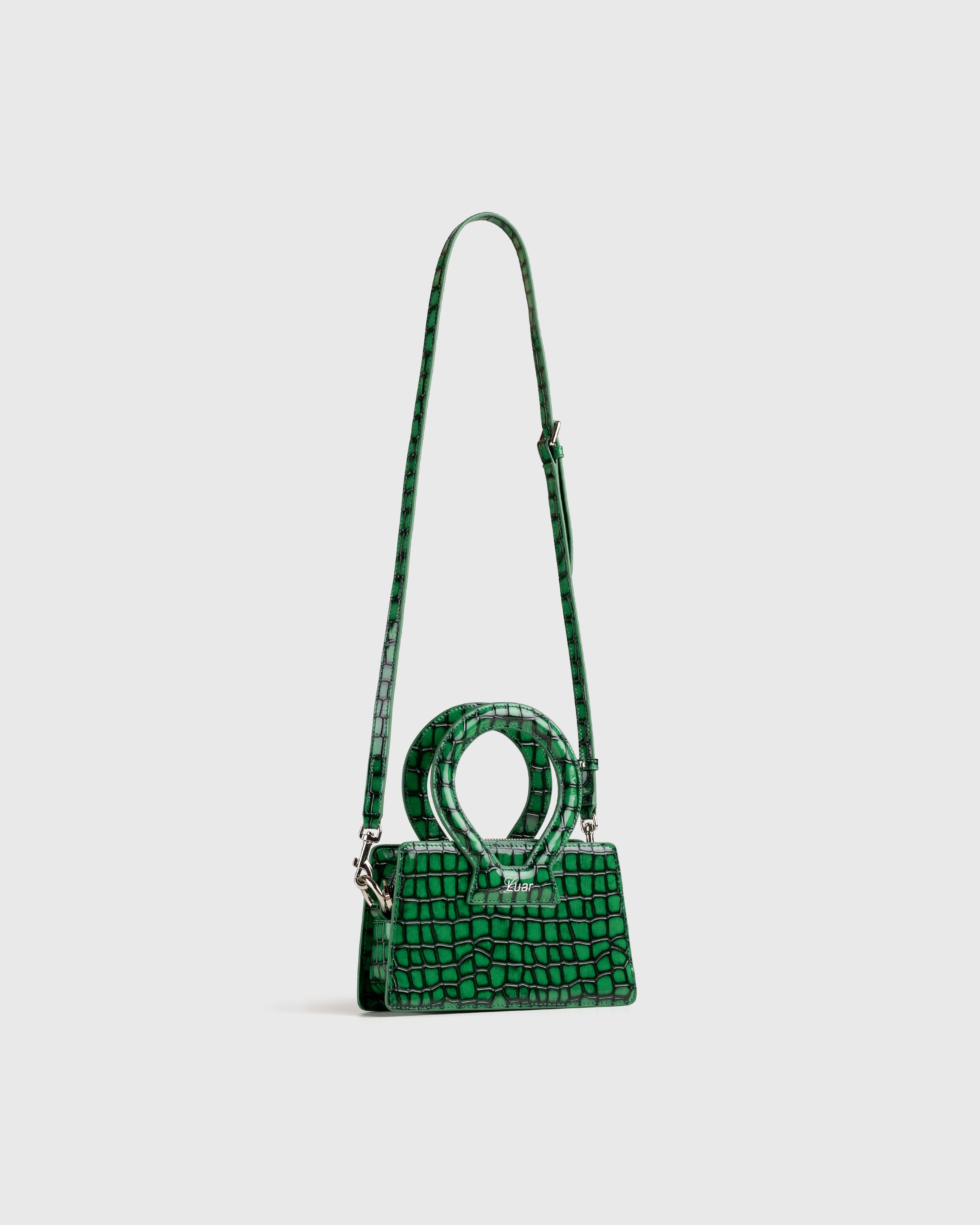 Luar x Highsnobiety - Not In Paris 4 Small Ana Bag Black/Green Croc - Accessories - Green - Image 2