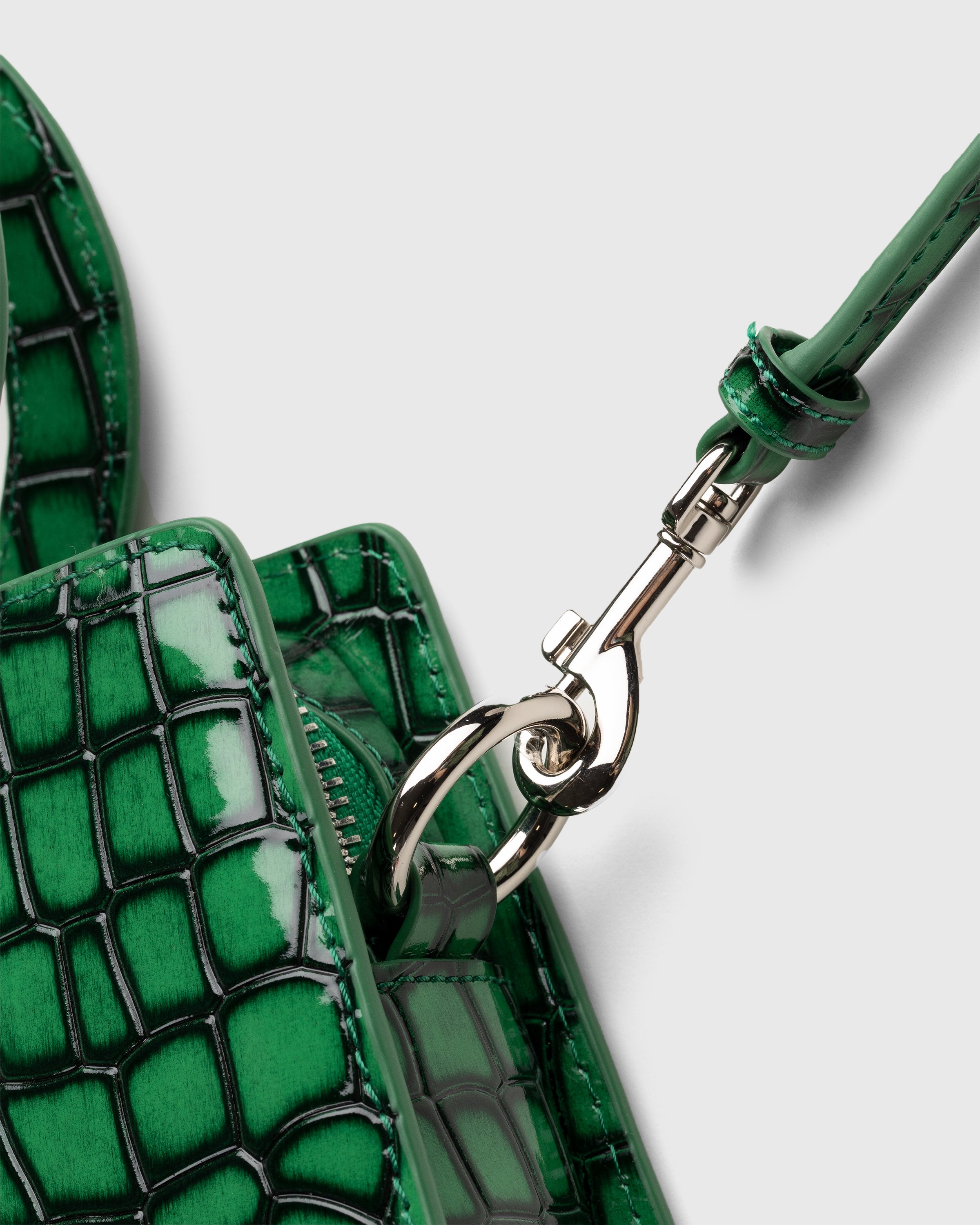 Luar x Highsnobiety - Not In Paris 4 Small Ana Bag Black/Green Croc - Accessories - Green - Image 5