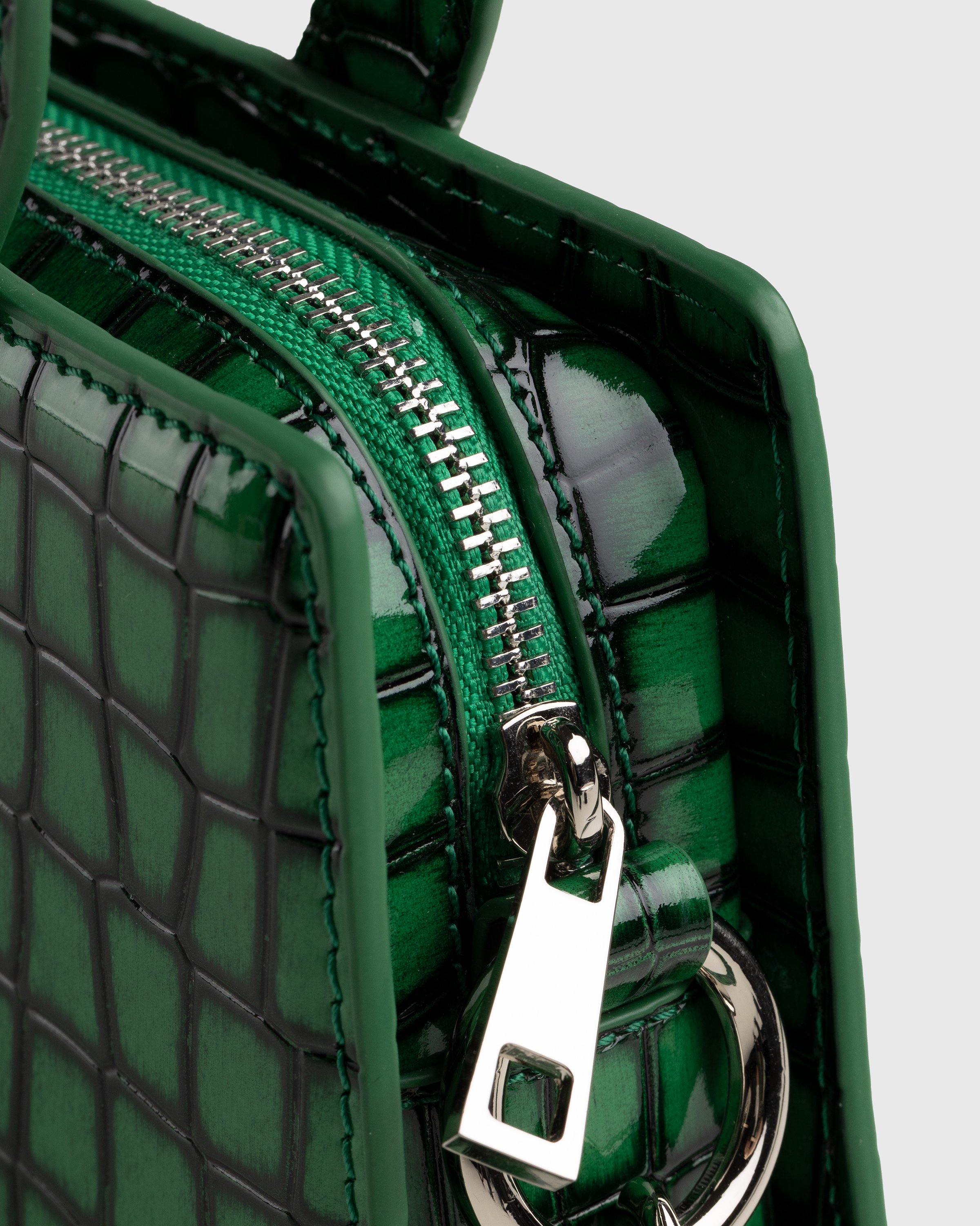 Luar x Highsnobiety - Not In Paris 4 Small Ana Bag Black/Green Croc - Accessories - Green - Image 6
