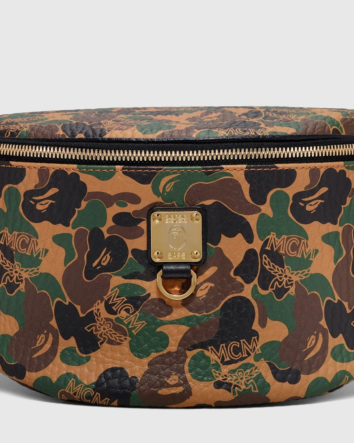 MCM x BAPE - Belt Bag MED Kamo Khaki - Accessories - Brown - Image 4