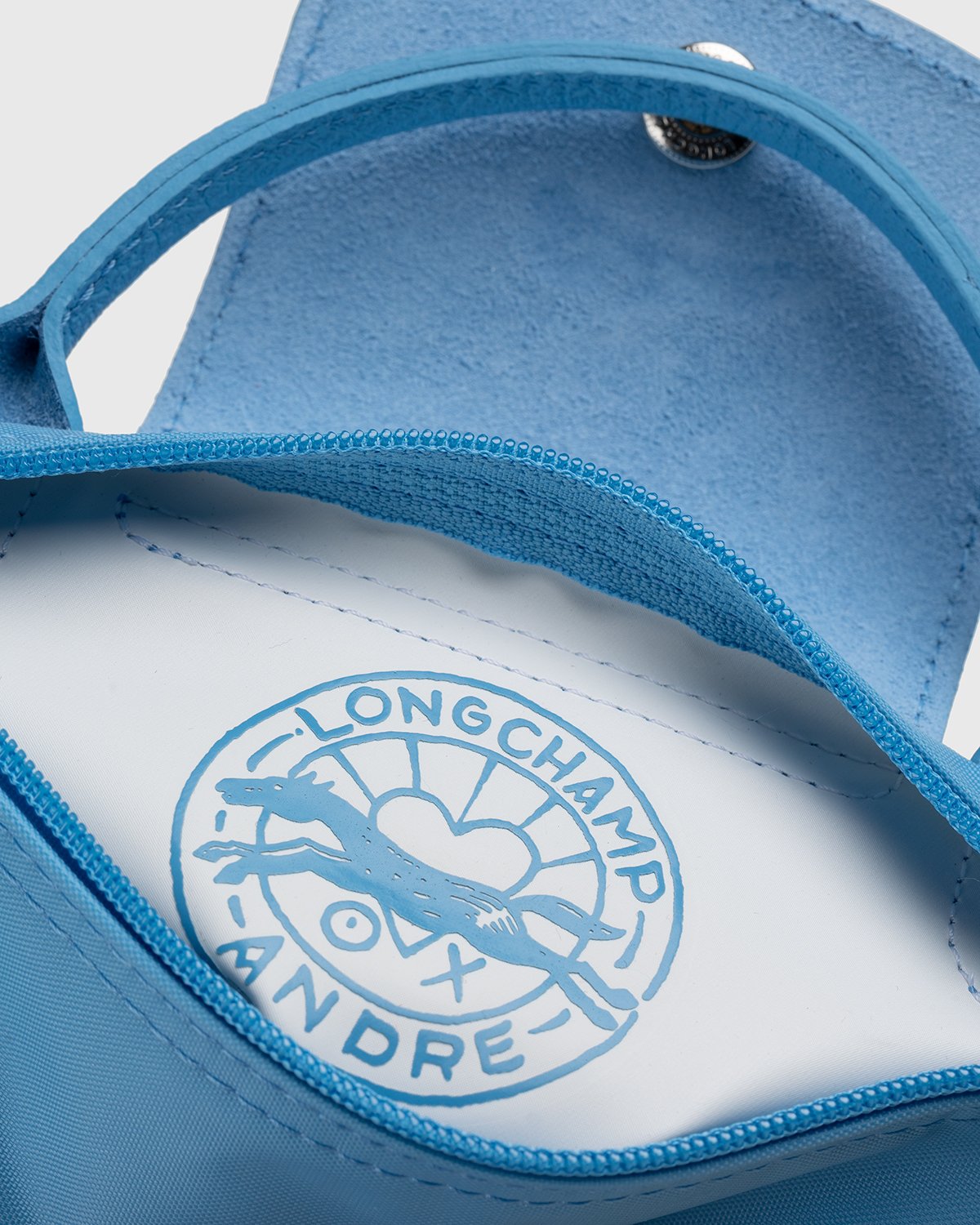Longchamp x André Saraiva - Le Pliage André Pouch Blue - Accessories - Blue - Image 6