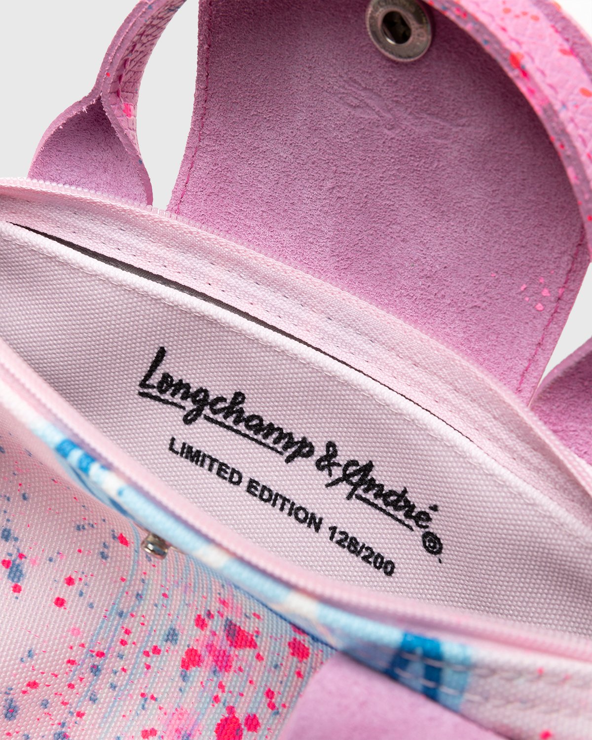 Longchamp x André Saraiva - Le Pliage Collection André Top Handle Bag Pink - Accessories - Pink - Image 6