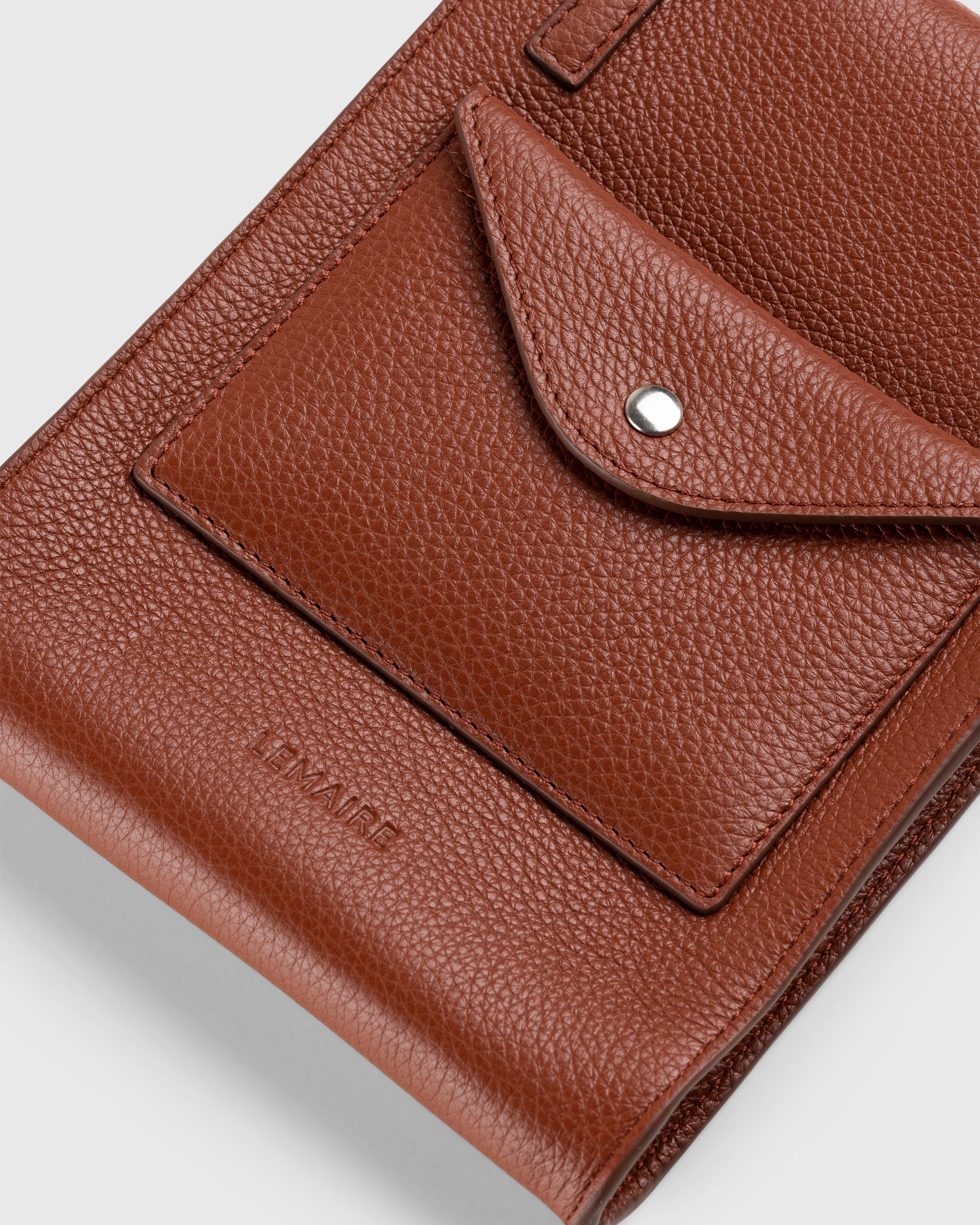Lemaire - Enveloppe Pouch With Strap - Accessories - Brown - Image 3