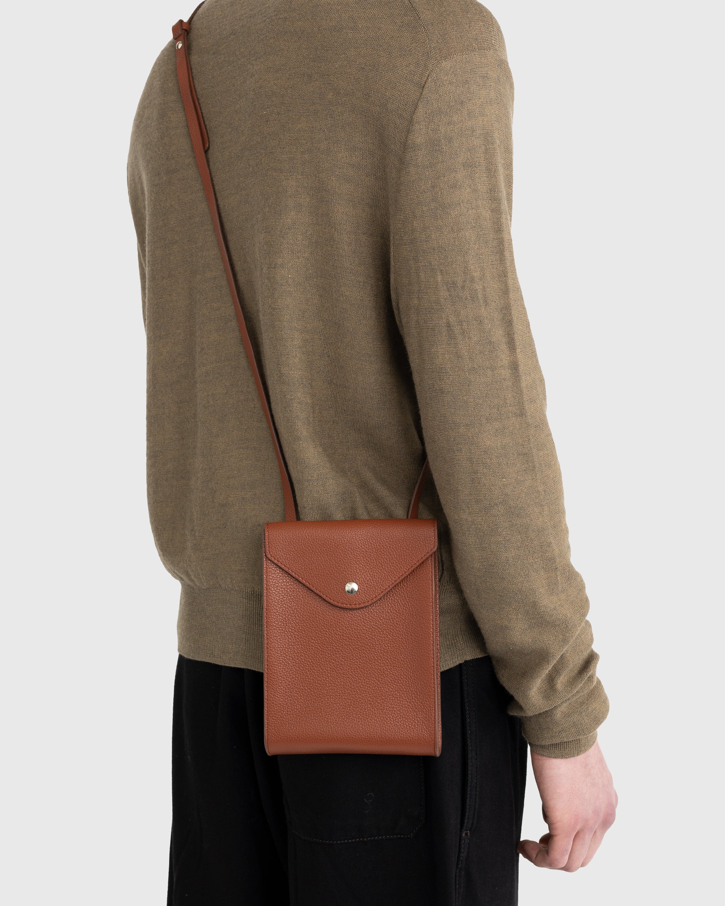 Lemaire - Enveloppe Pouch With Strap - Accessories - Brown - Image 5