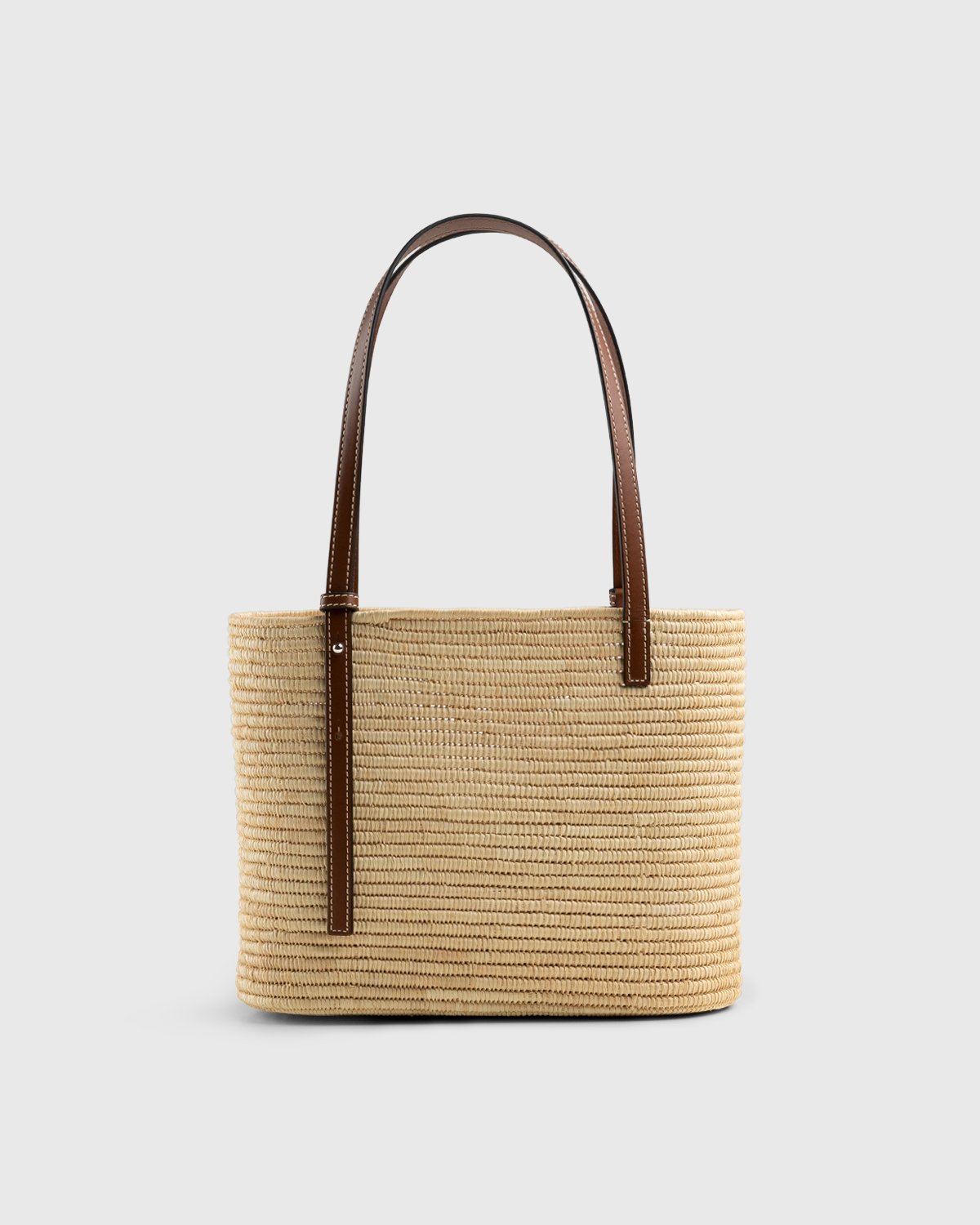Loewe - Paula's Ibiza Small Square Basket Bag Natural/Pecan - Accessories - Beige - Image 2