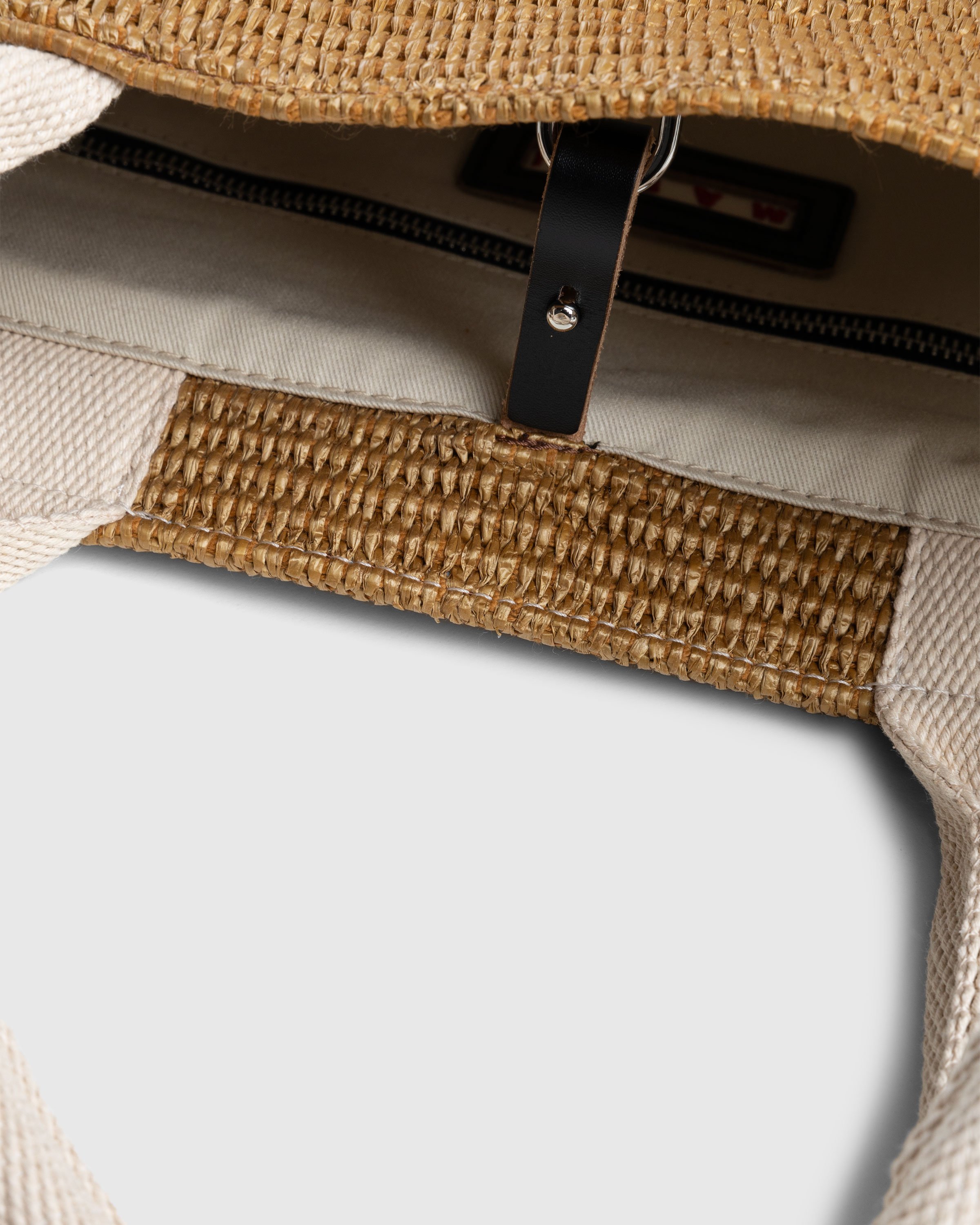 Marni - Large Raffia Tote Bag Raw Sienna/Natural - Accessories - Brown - Image 6