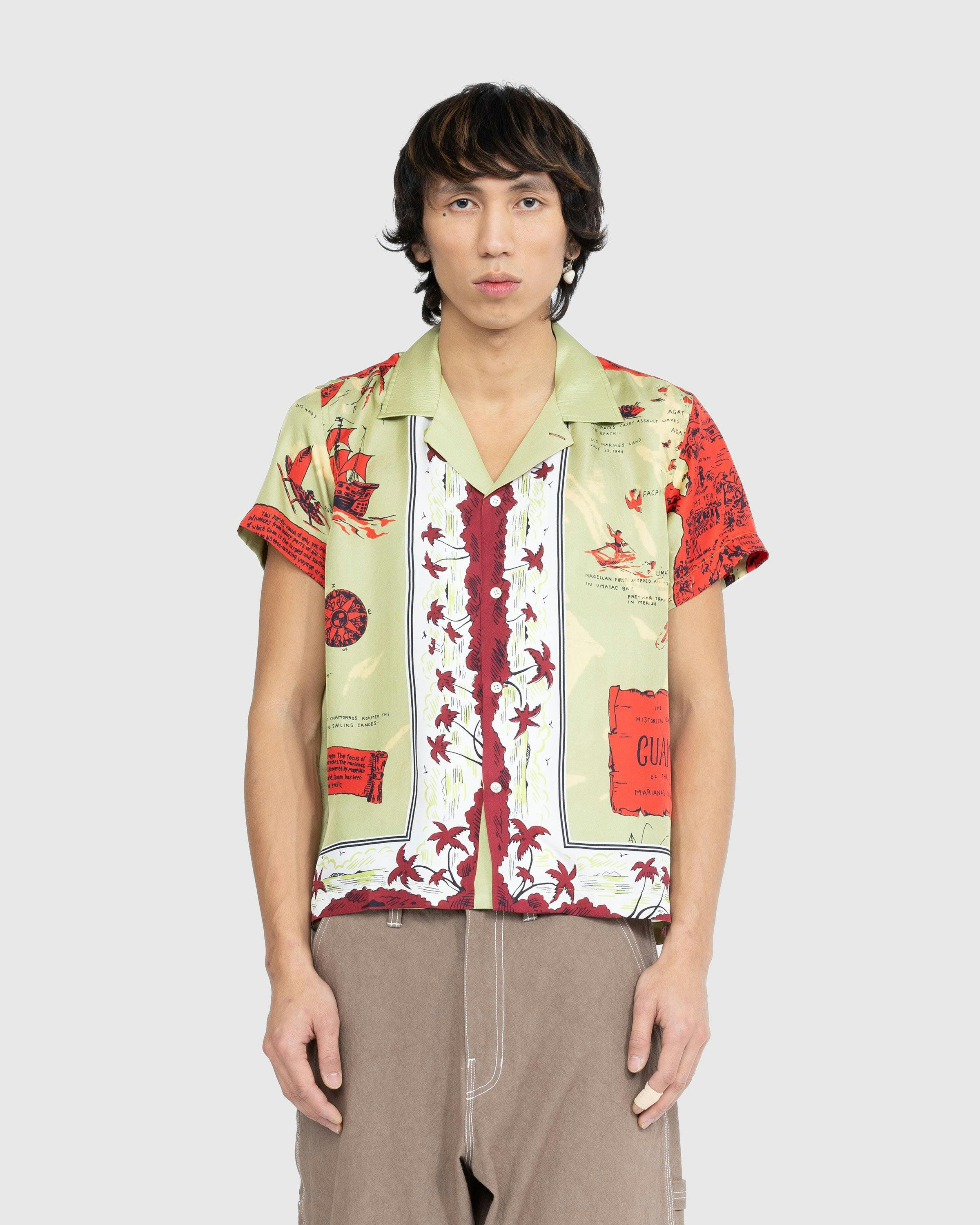 Bode - Guam Short-Sleeve Shirt Green/Red - Clothing - MULTI - Image 2