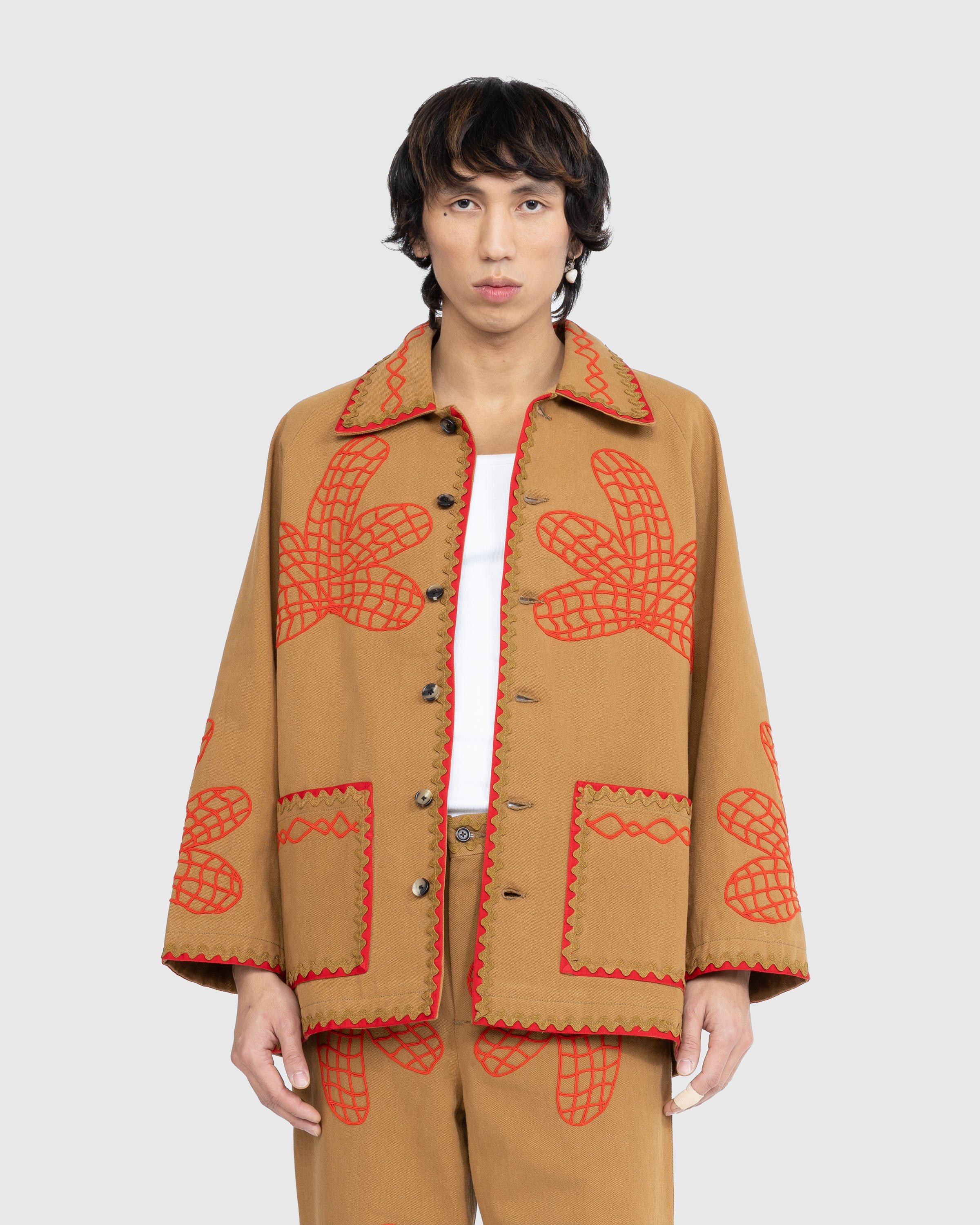 Bode - Field Maple Coat Brown/Red - Clothing - Multi - Image 2