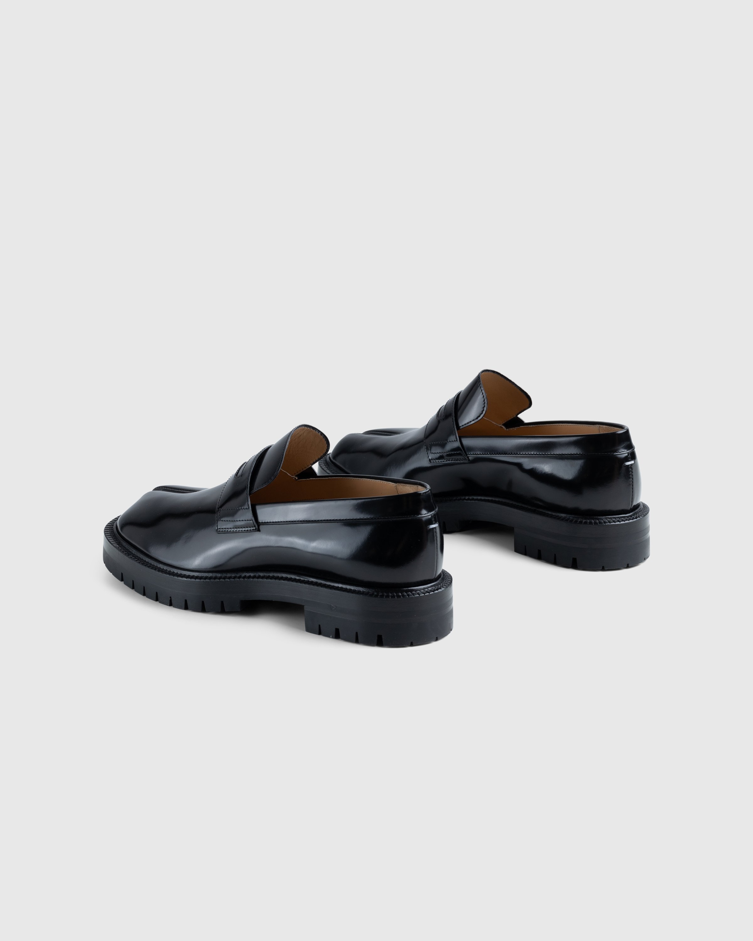 Maison Margiela - Leather Tabi Loafers Black - Footwear - Black - Image 4