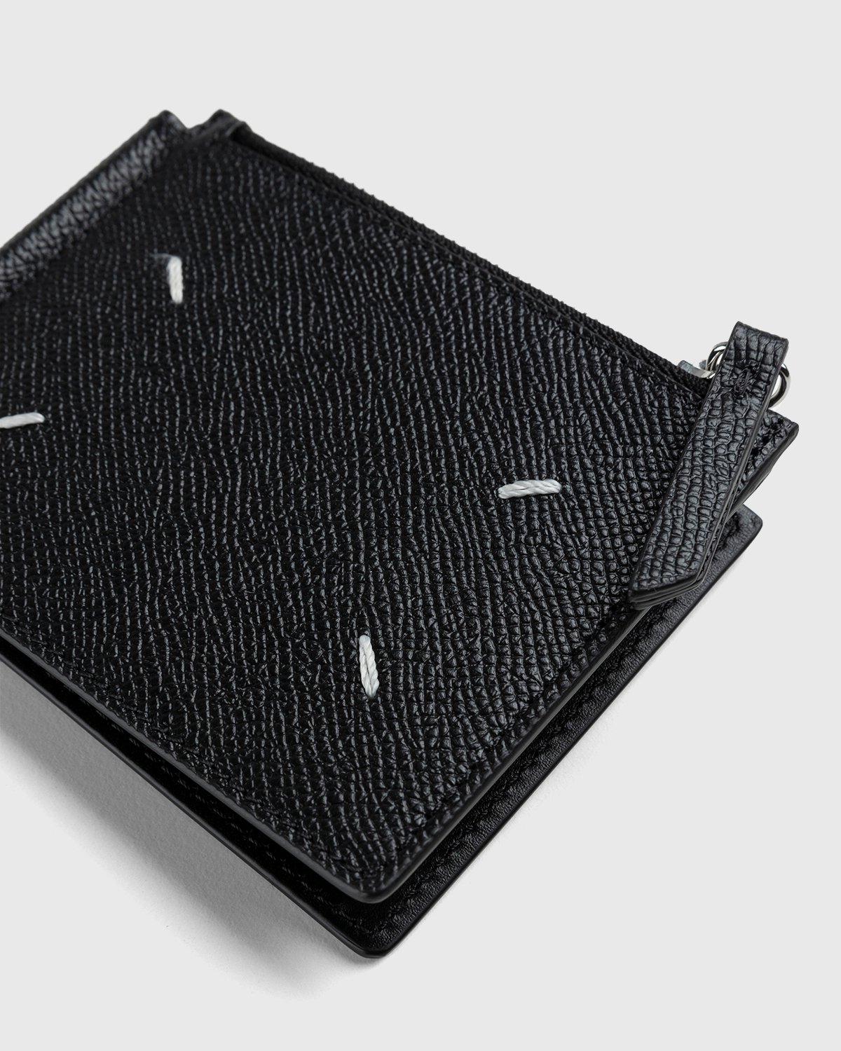 Maison Margiela - Leather Card Holder With Money Clip Black - Accessories - Black - Image 3
