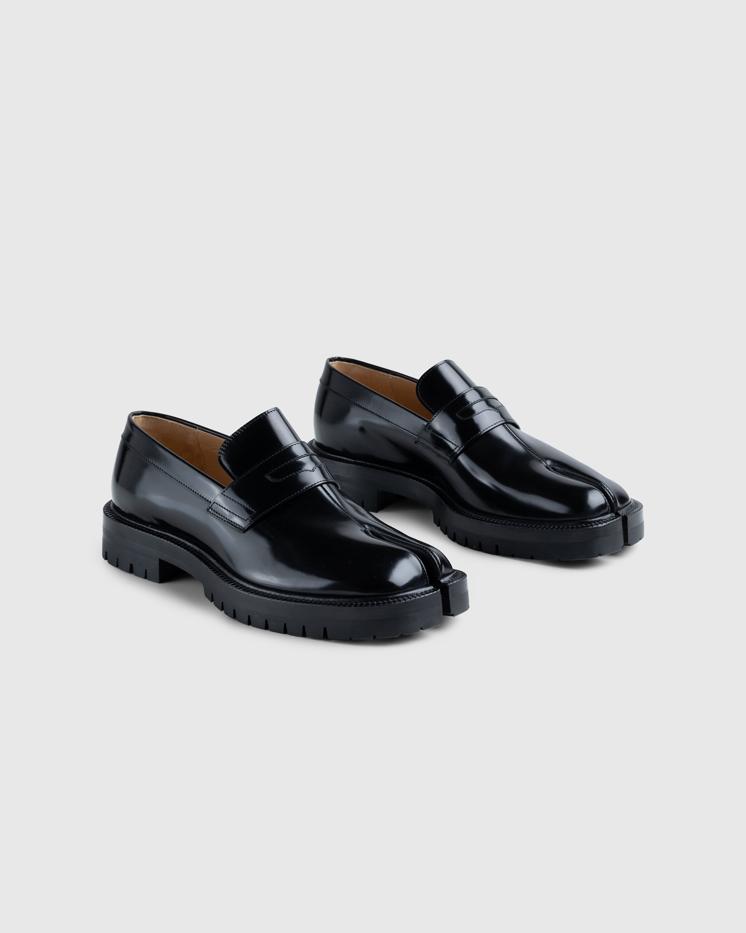 Maison Margiela - Leather Tabi Loafers Black - Footwear - Black - Image 3