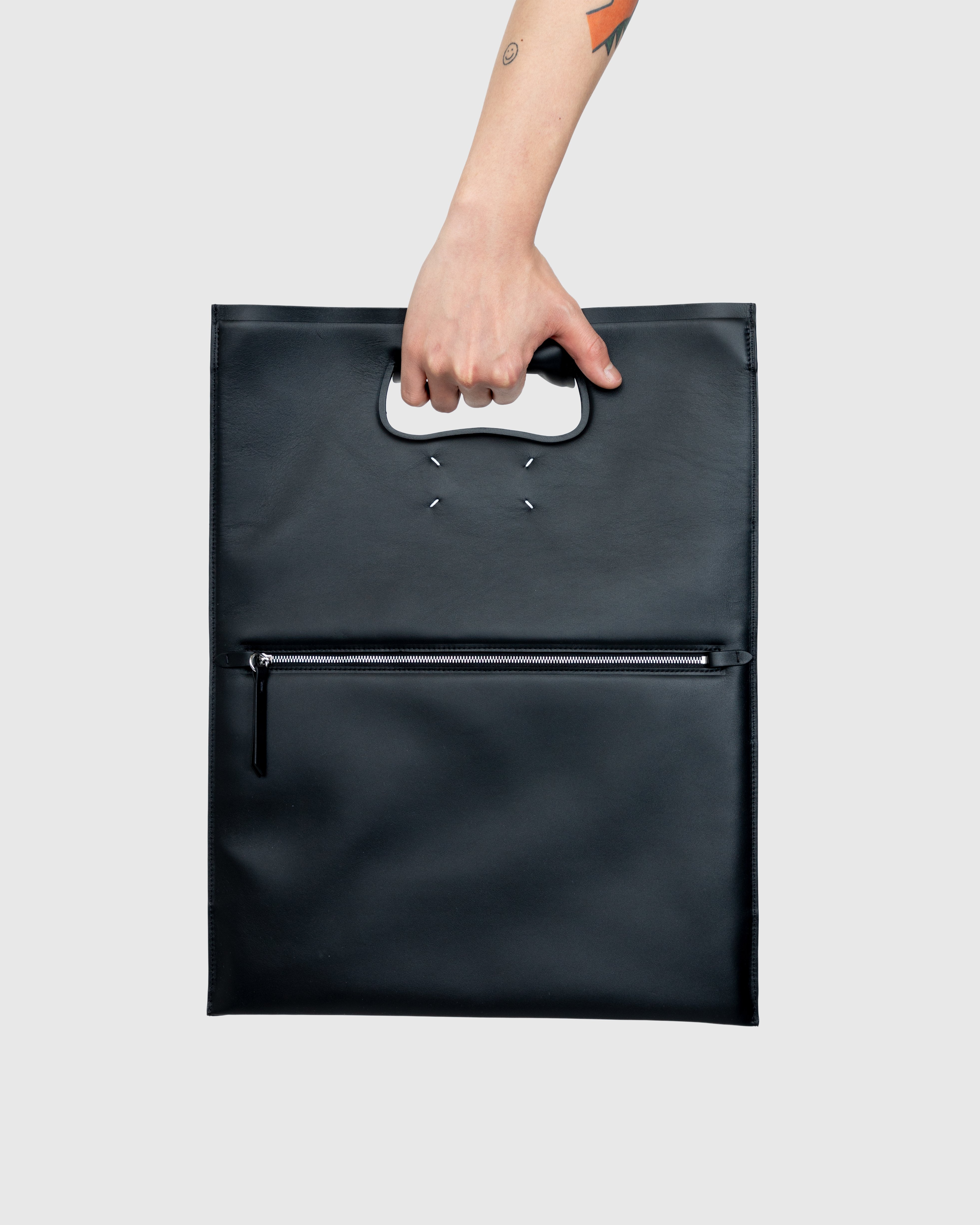 Maison Margiela - Tabi Soft Leather Tote Black - Accessories - Black - Image 5