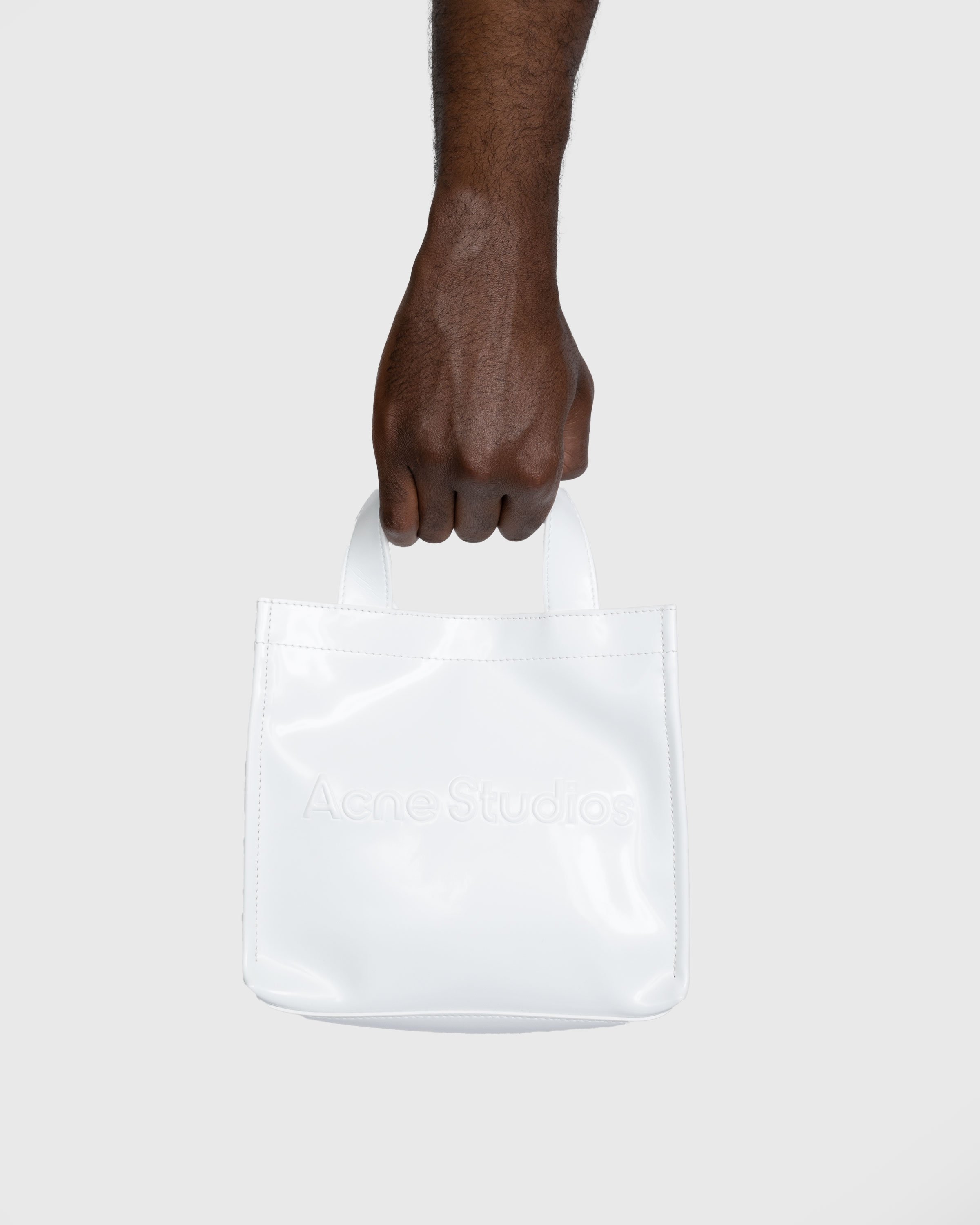 Acne Studios - Mini Logo Tote Bag White - Accessories - White - Image 4