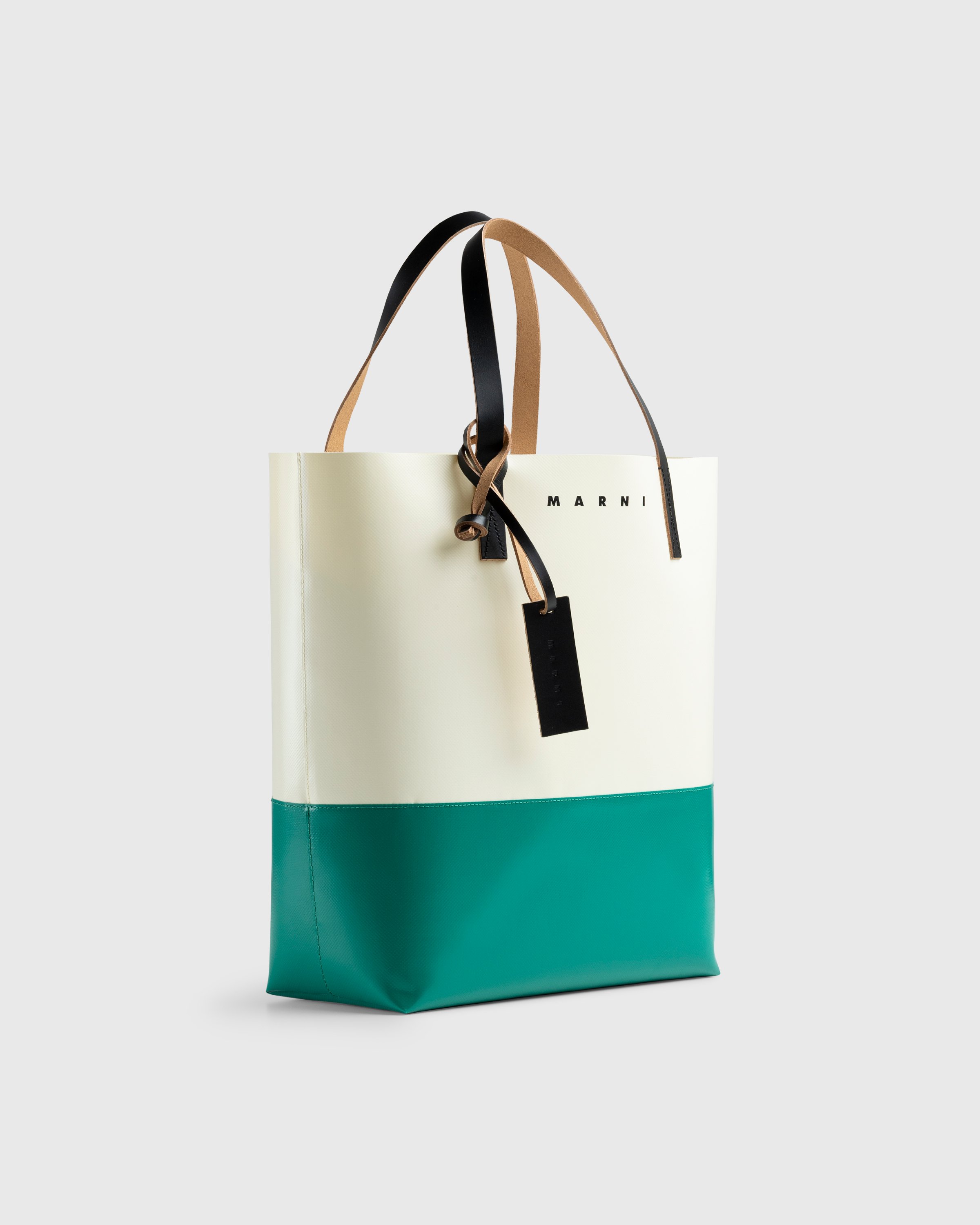 Marni - Tribeca Two-Tone Tote Bag White/Green - Accessories - Multi - Image 3