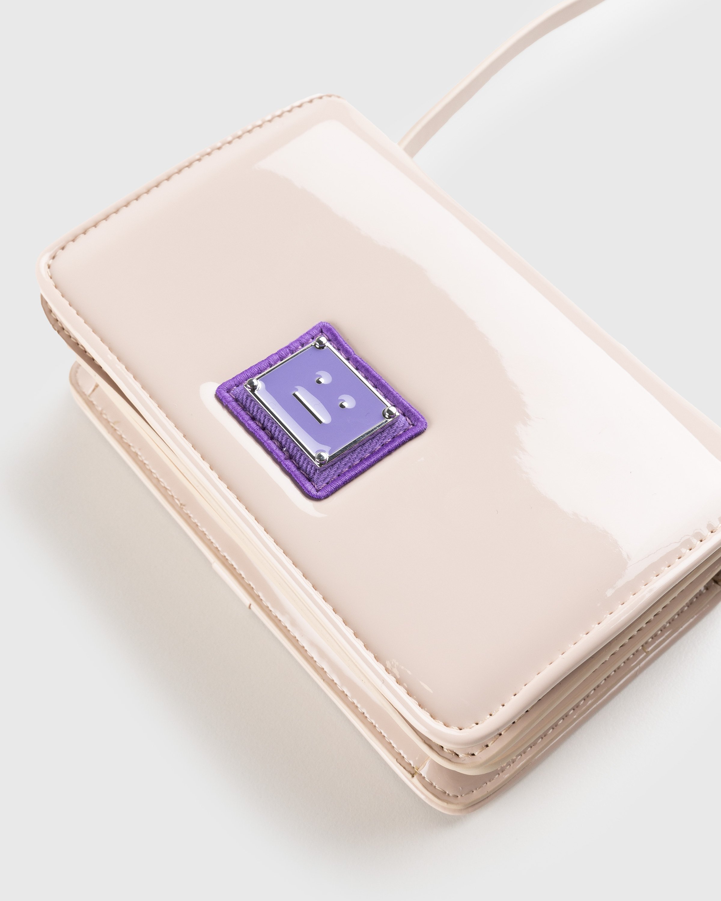 Acne Studios - Mini Crossbody Face Bag Light Beige/Purple - Accessories - Beige - Image 3