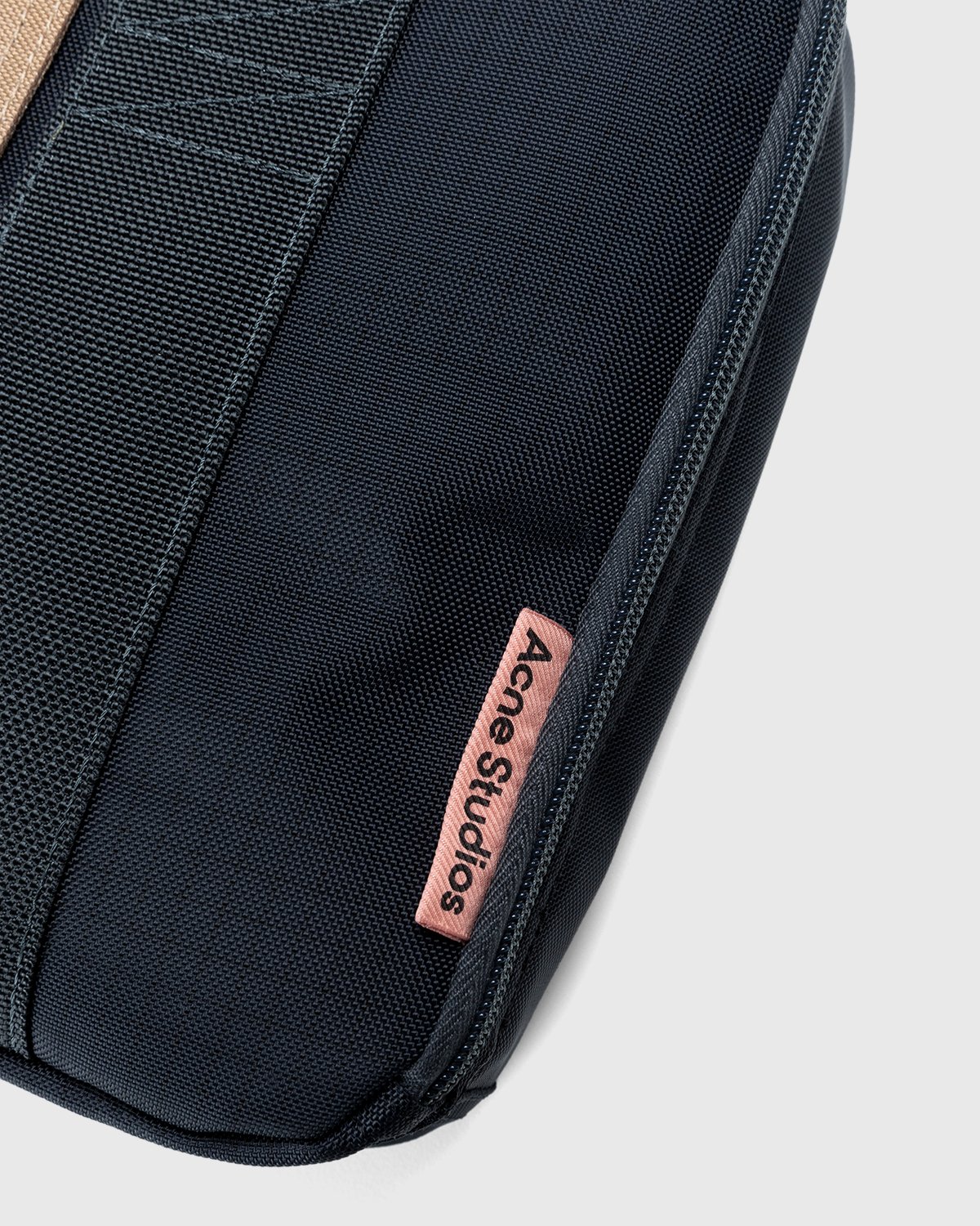 Acne Studios - Nylon Crossbody Laptop Bag Black/Khaki Green - Accessories - Black - Image 4