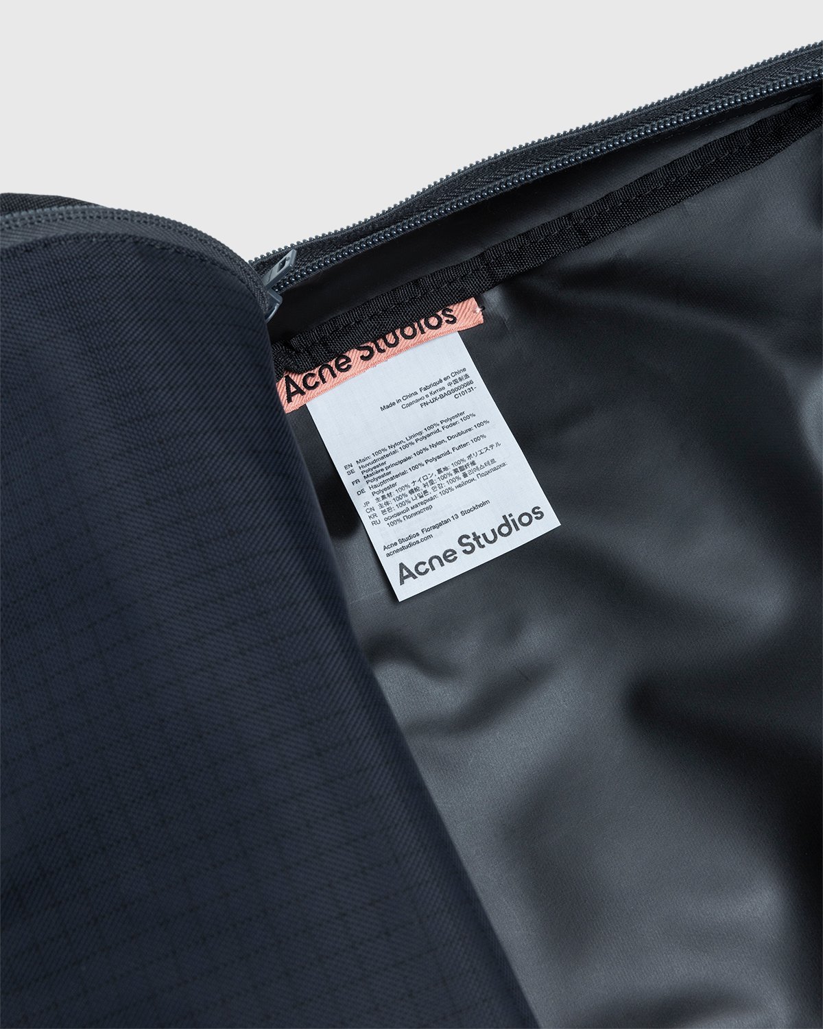 Acne Studios - Nylon Crossbody Laptop Bag Black/Khaki Green - Accessories - Black - Image 6