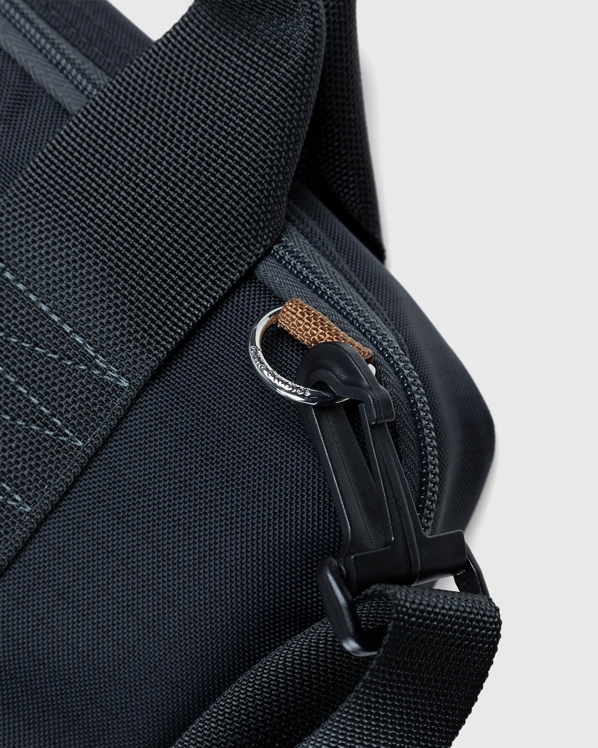 Acne Studios - Nylon Crossbody Laptop Bag Black/Khaki Green - Accessories - Black - Image 5