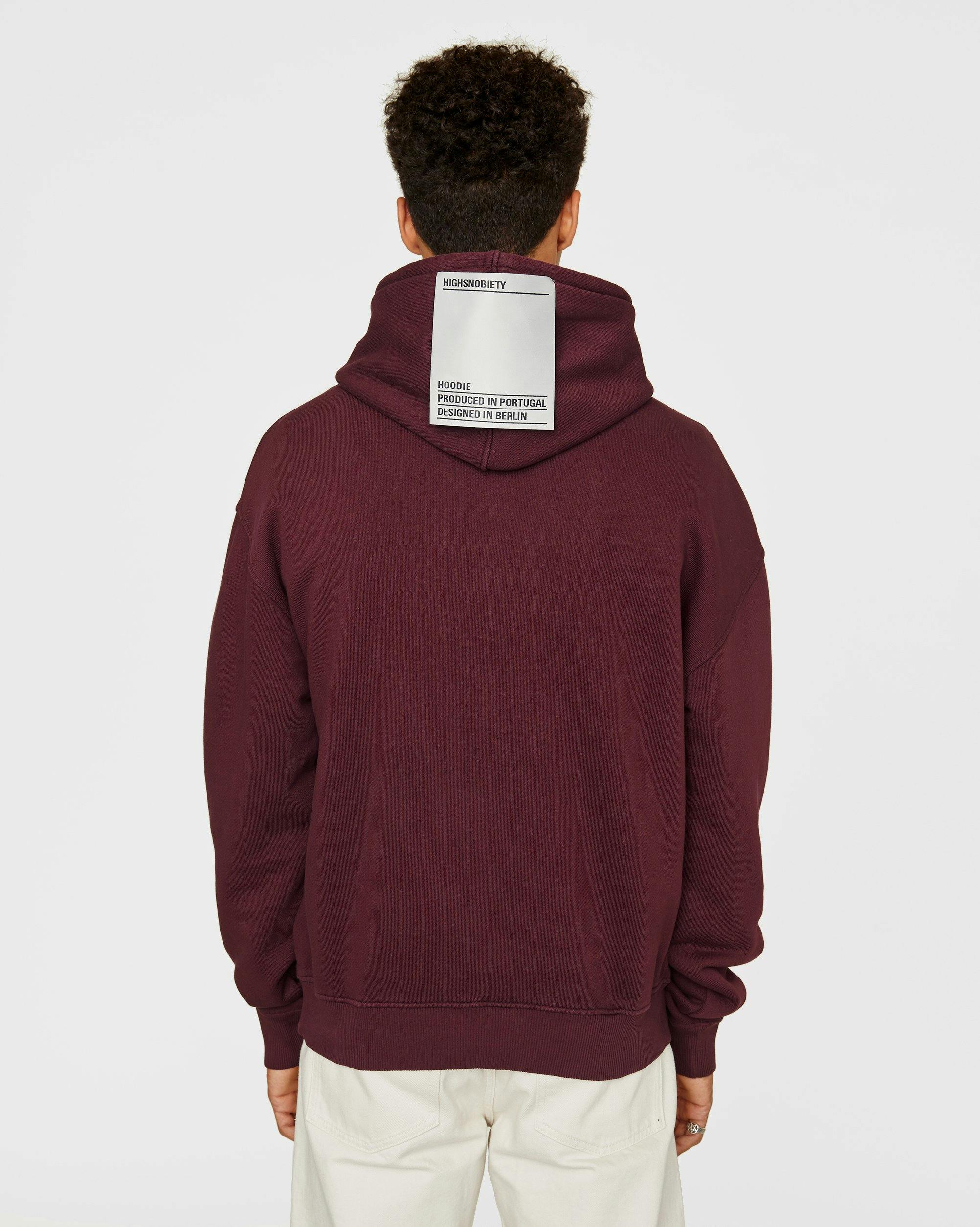 Highsnobiety - Hoodie Burgundy - Clothing - Red - Image 3