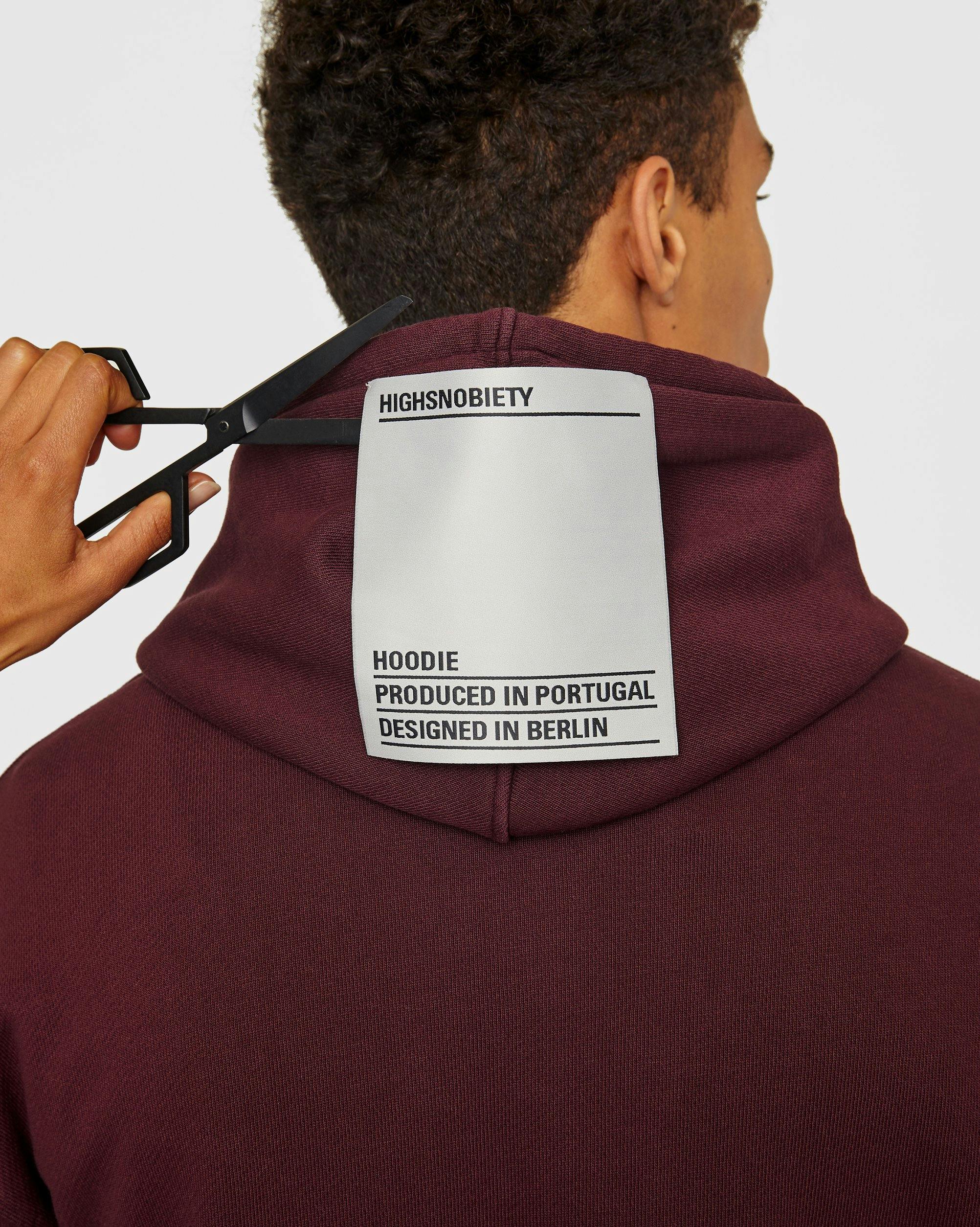 Highsnobiety - Hoodie Burgundy - Clothing - Red - Image 4