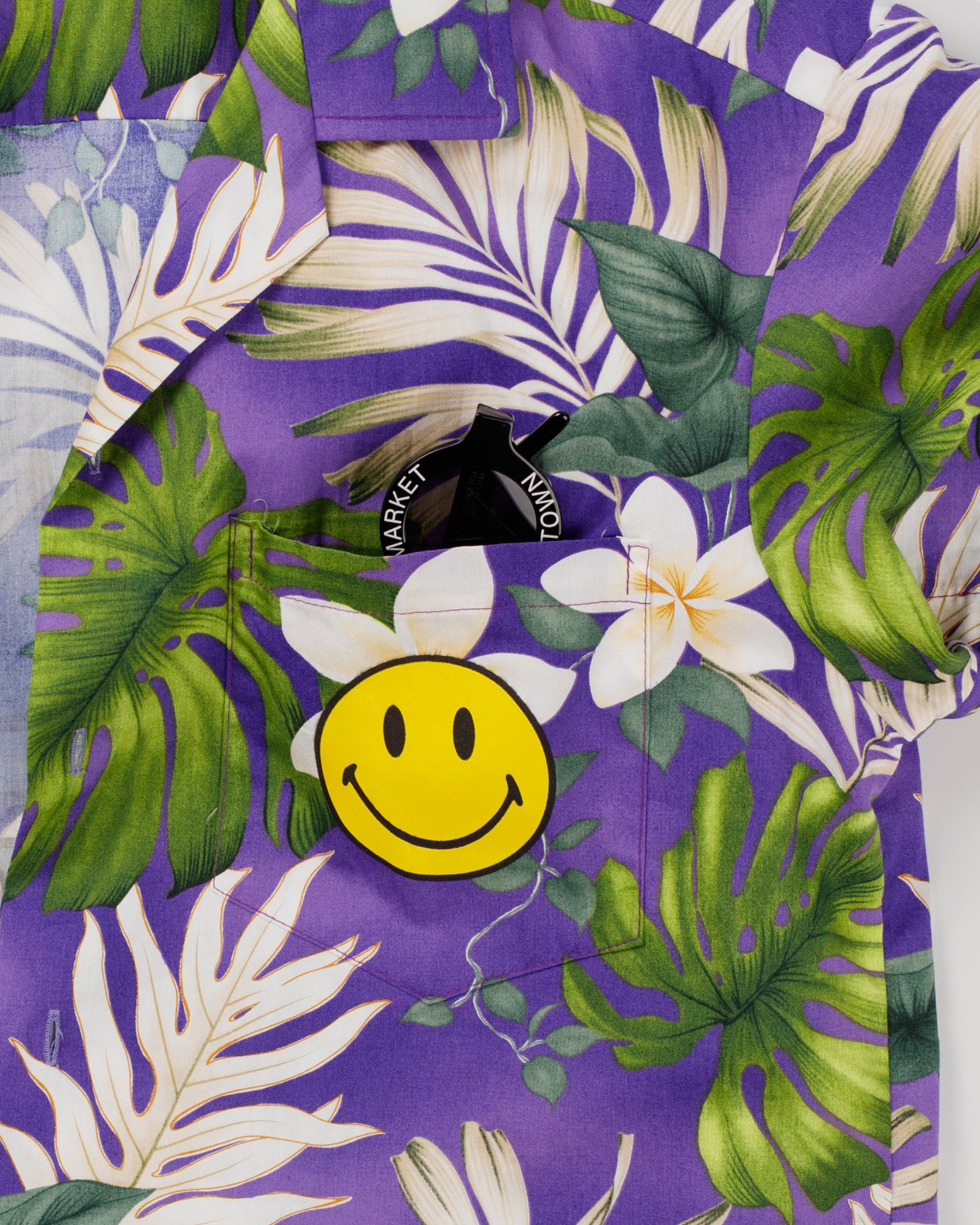 Market - Purple Smiley Hawaiian Shirt - Clothing - Purple - Image 3