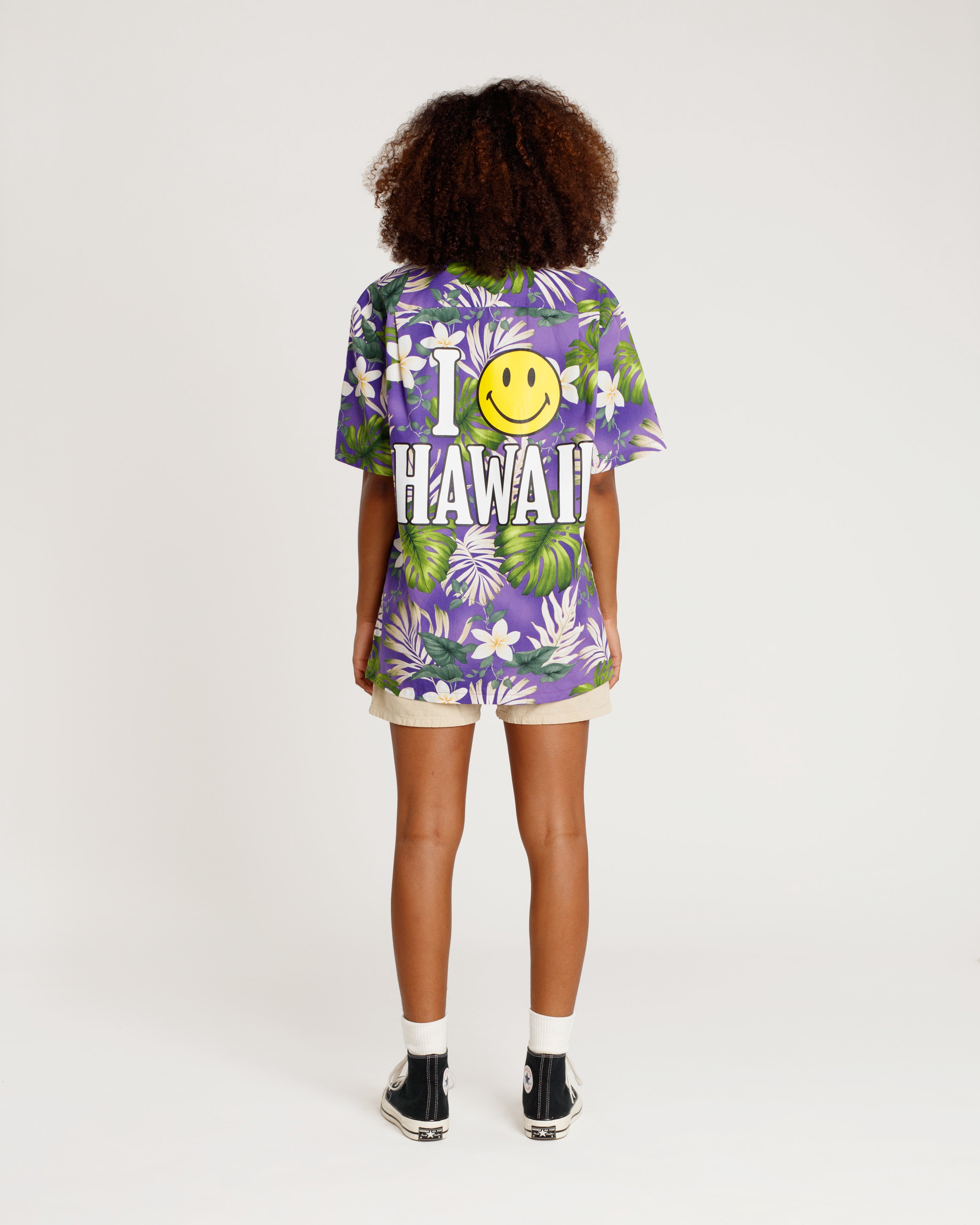 Market - Purple Smiley Hawaiian Shirt - Clothing - Purple - Image 5