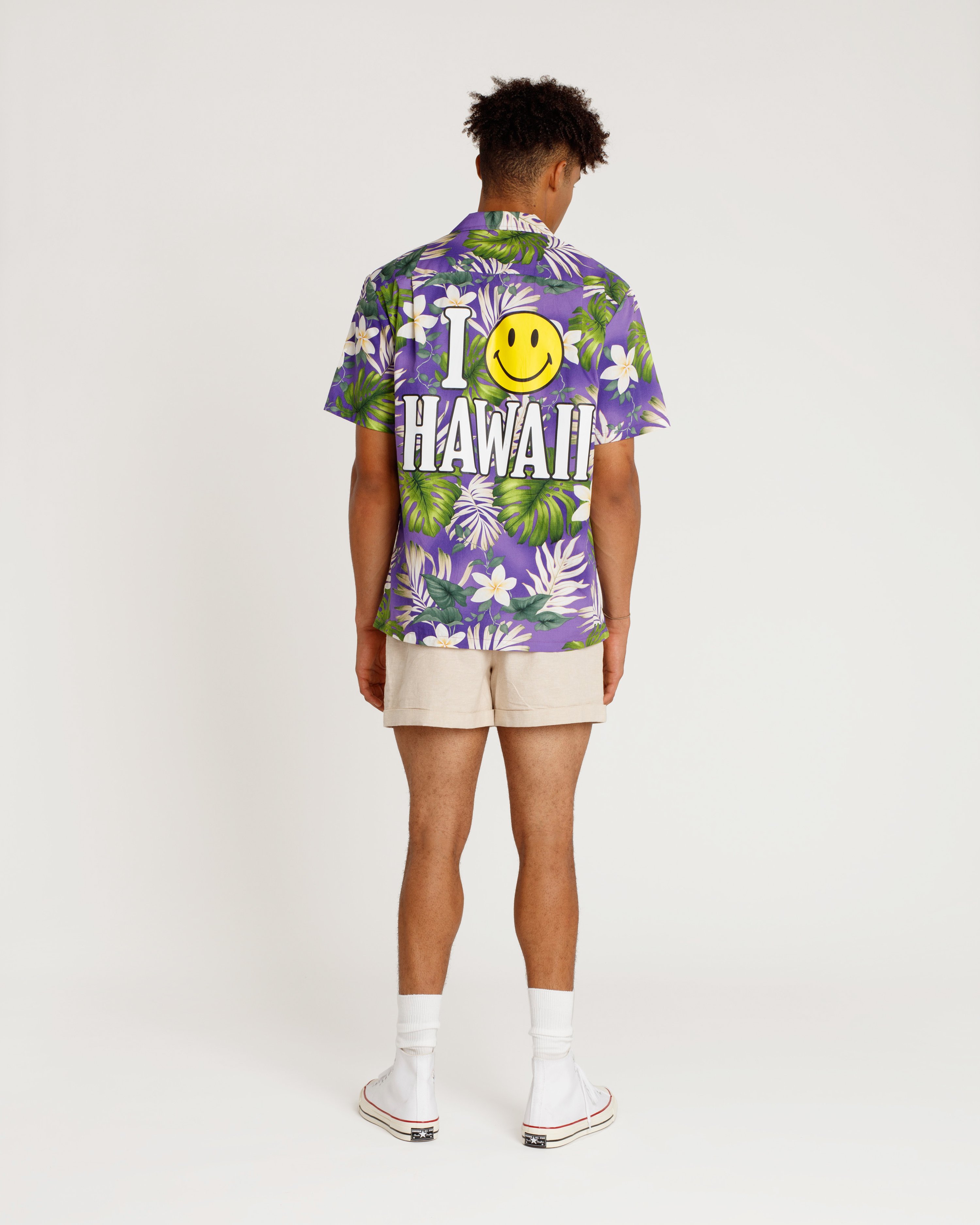 Market - Purple Smiley Hawaiian Shirt - Clothing - Purple - Image 7