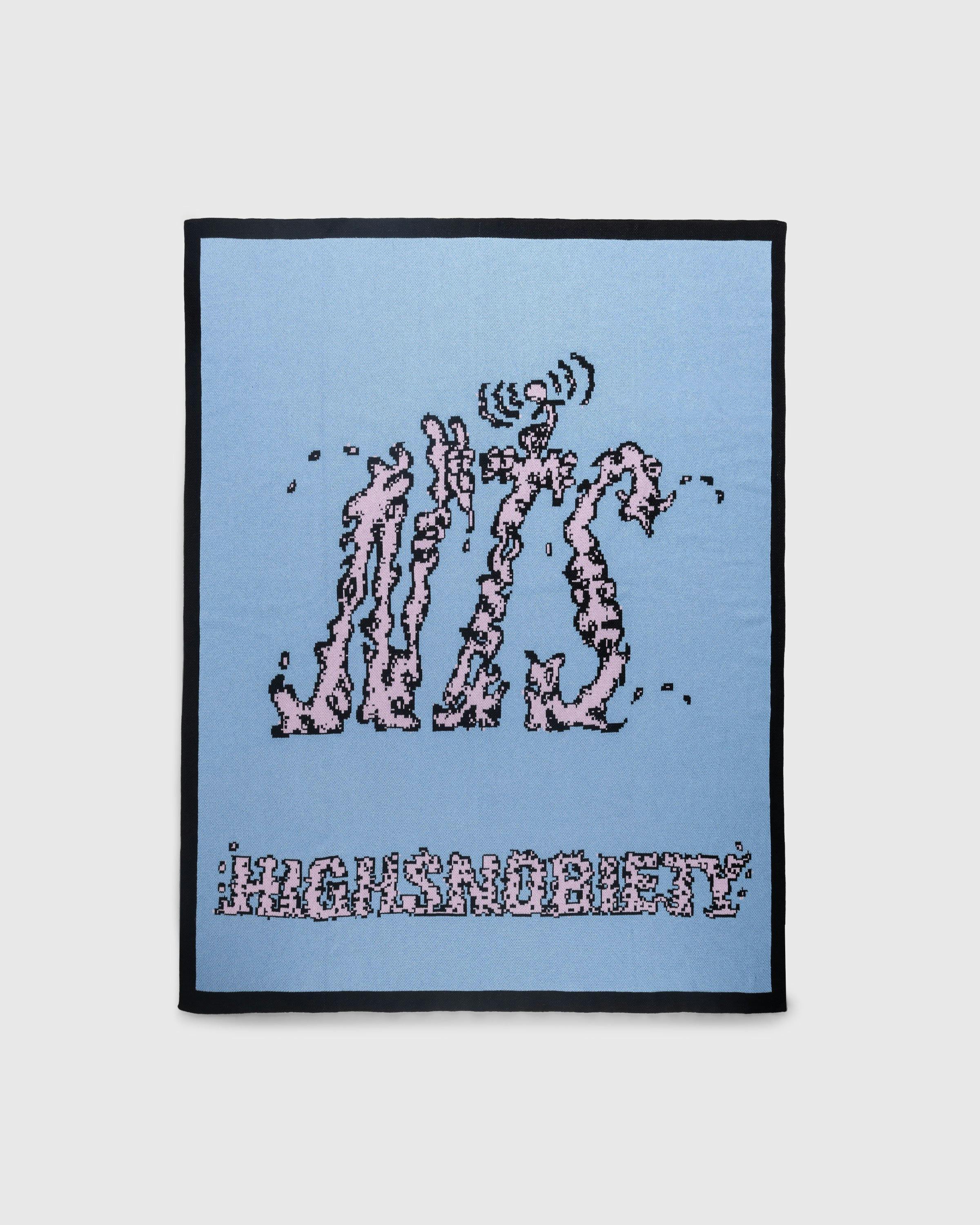 NTS x Highsnobiety - Logo Blanket Multi - Lifestyle - Blue - Image 2