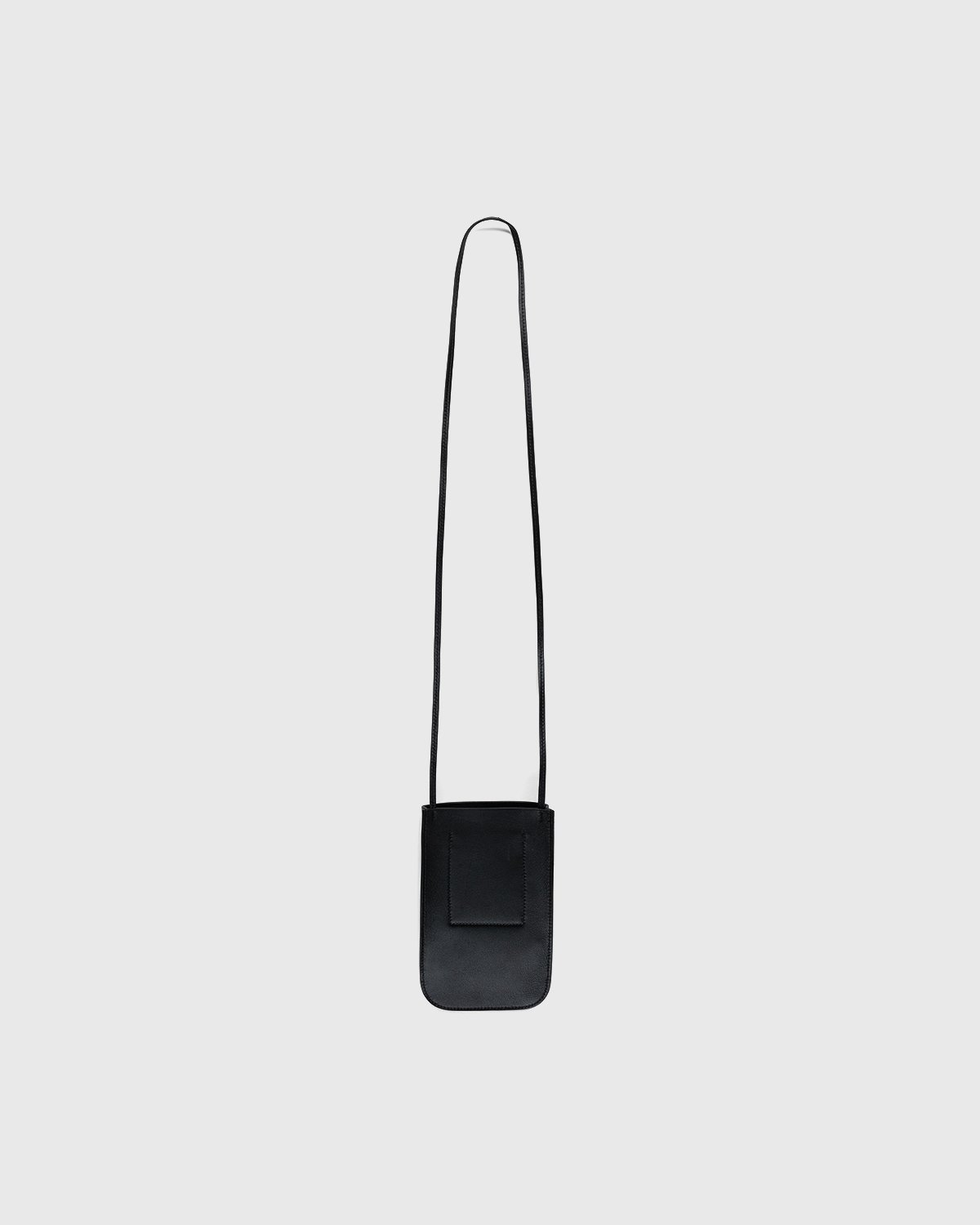 Jil Sander - Leather Phone Holder Pouch Black - Lifestyle - Black - Image 2