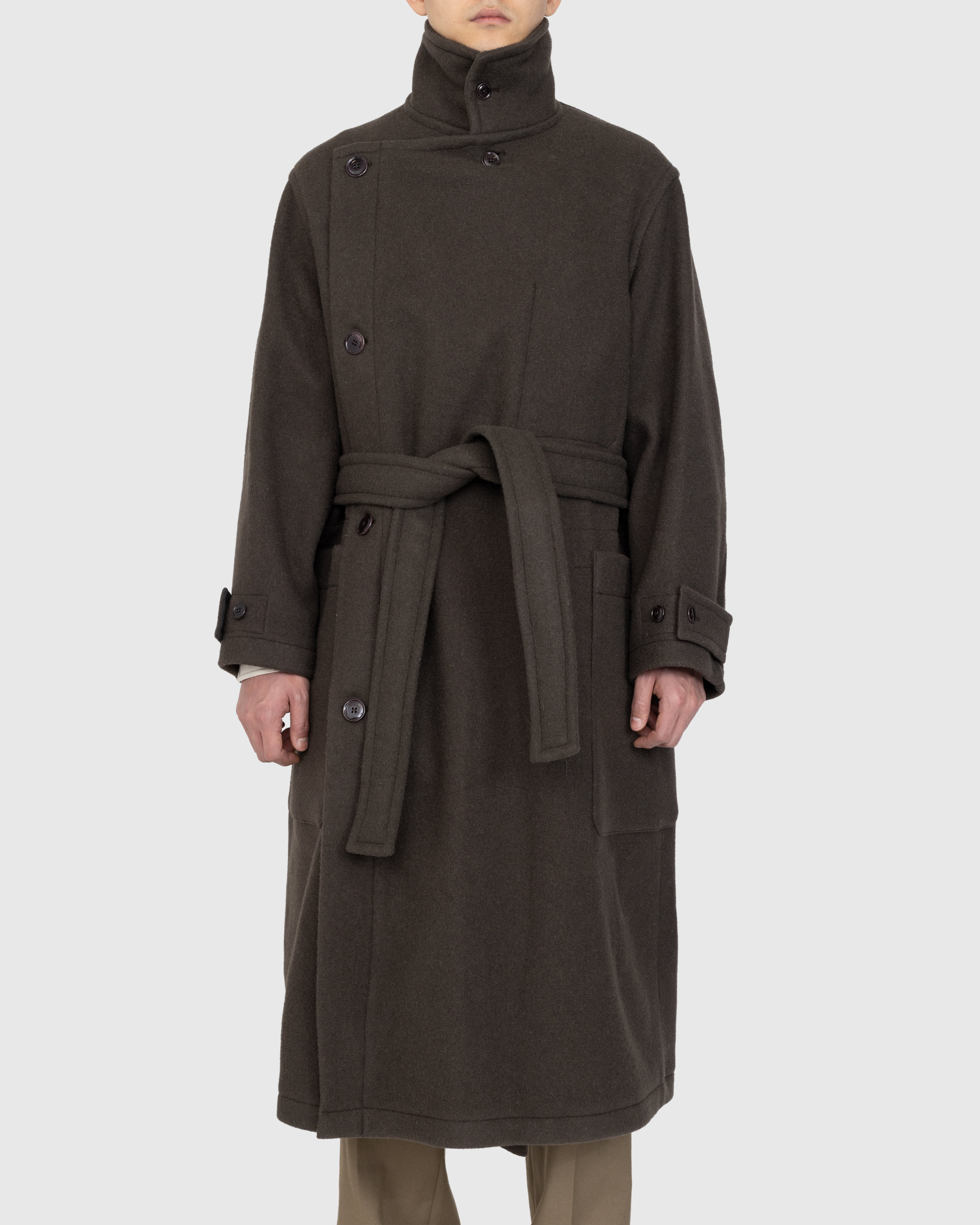 Lemaire - Wool Wrap Coat Green - Clothing - Green - Image 2