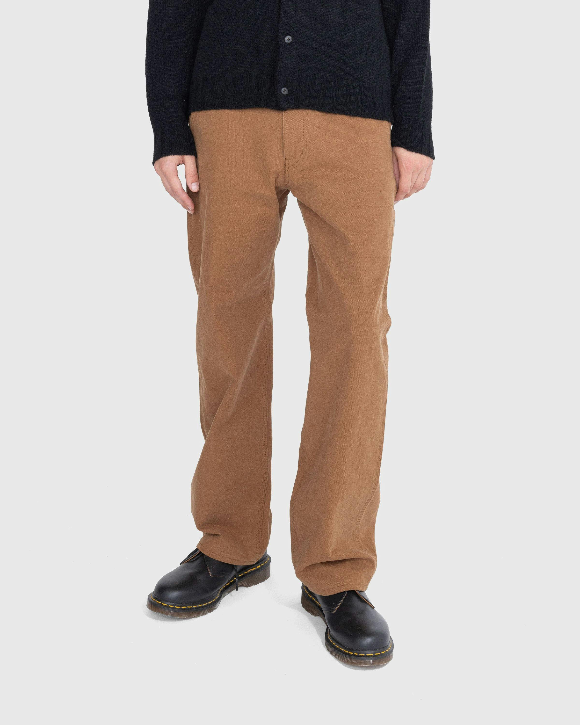 Auralee - WASHED HEAVY CANVAS PANTS Brown - Pants - Brown - Image 2