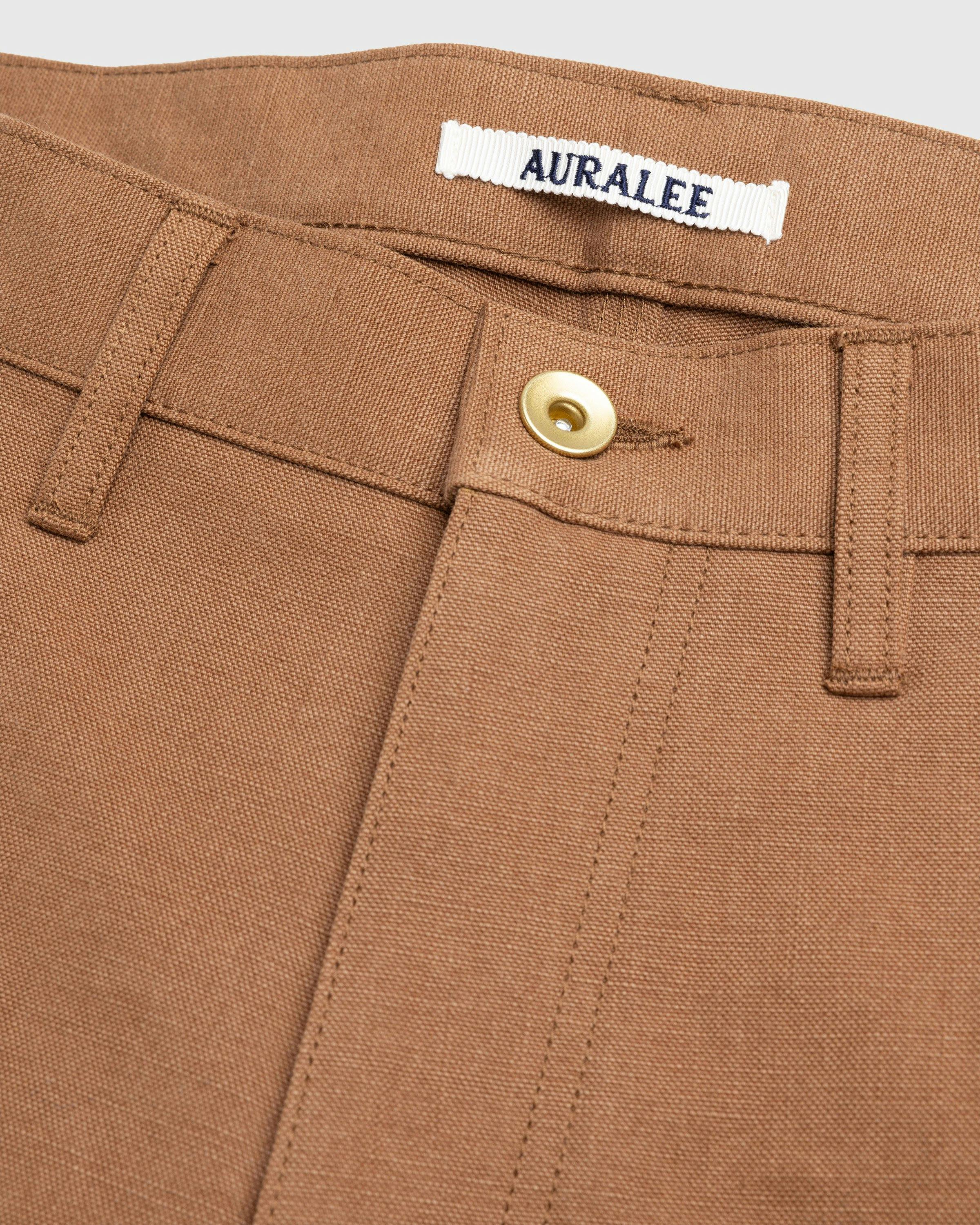 Auralee - WASHED HEAVY CANVAS PANTS Brown - Pants - Brown - Image 6