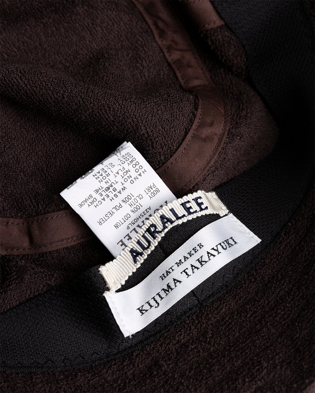 Auralee - Cotton Bucket Hat Brown - Accessories - Brown - Image 3