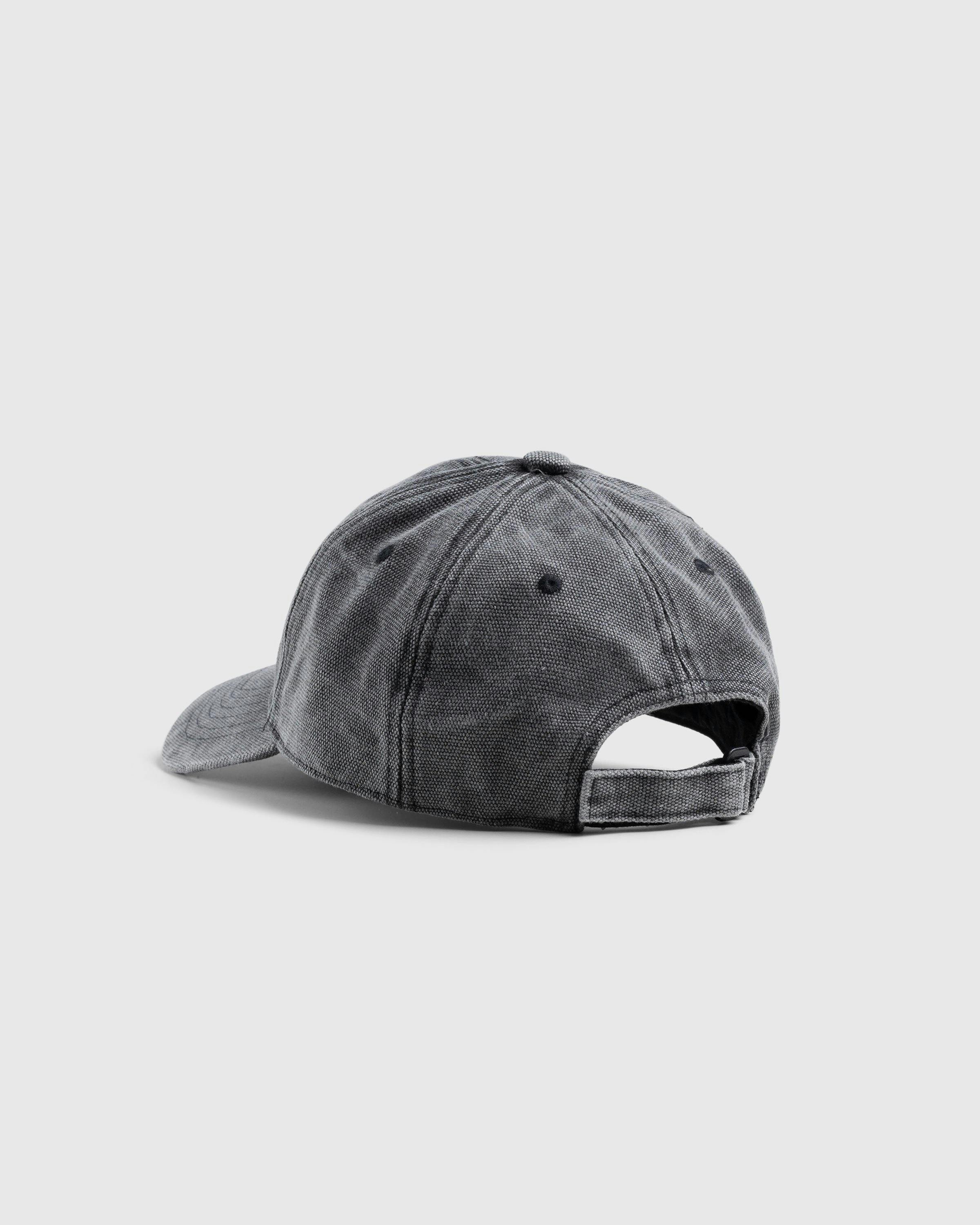 Acne Studios - Leather Face Logo Baseball Cap Grey - Accessories - Grey - Image 3