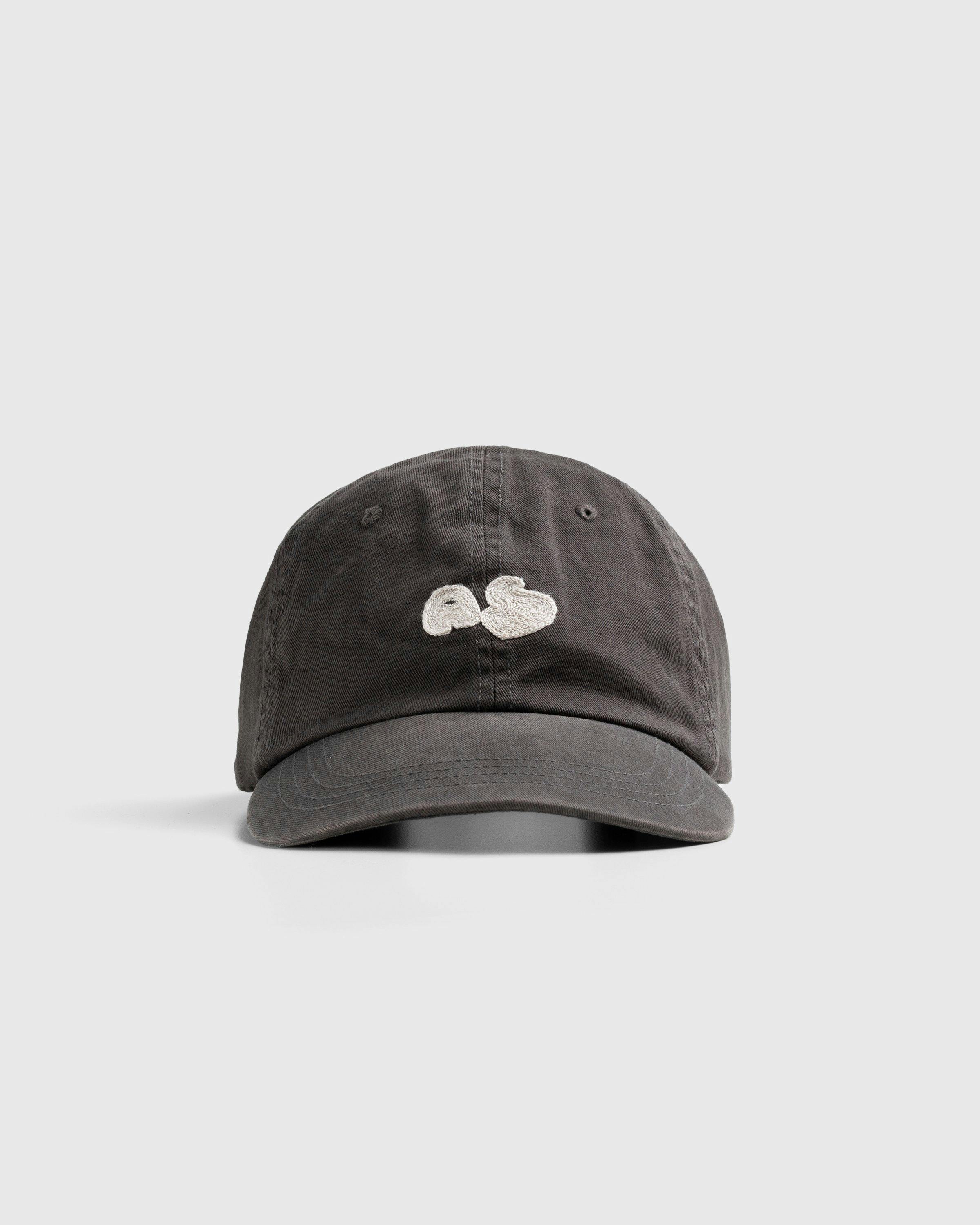 Acne Studios - Bubble Logo Cap Anthracite Grey - Accessories - Blue - Image 2