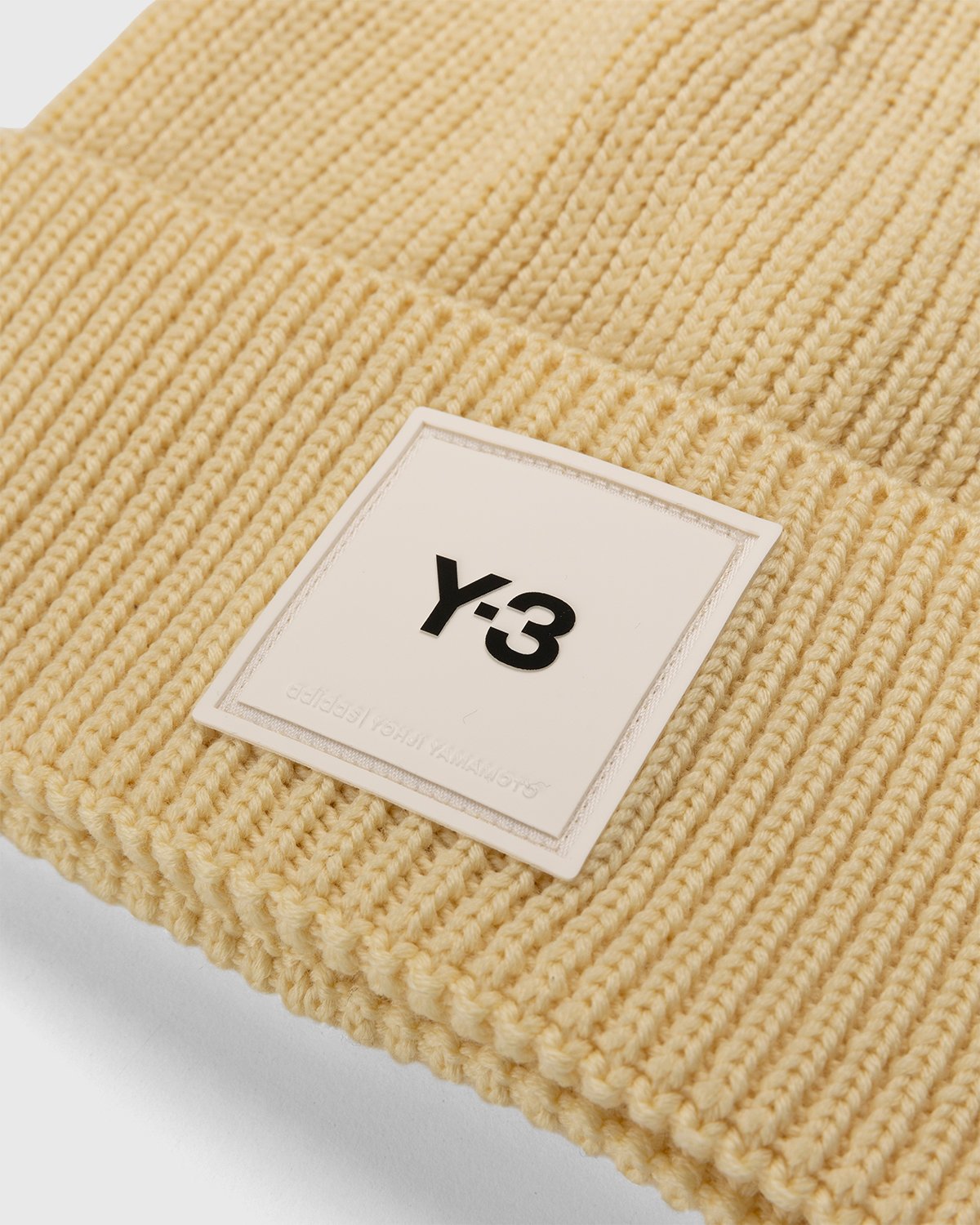 Y-3 - Classic Logo Beanie Easyellow - Accessories - Beige - Image 3