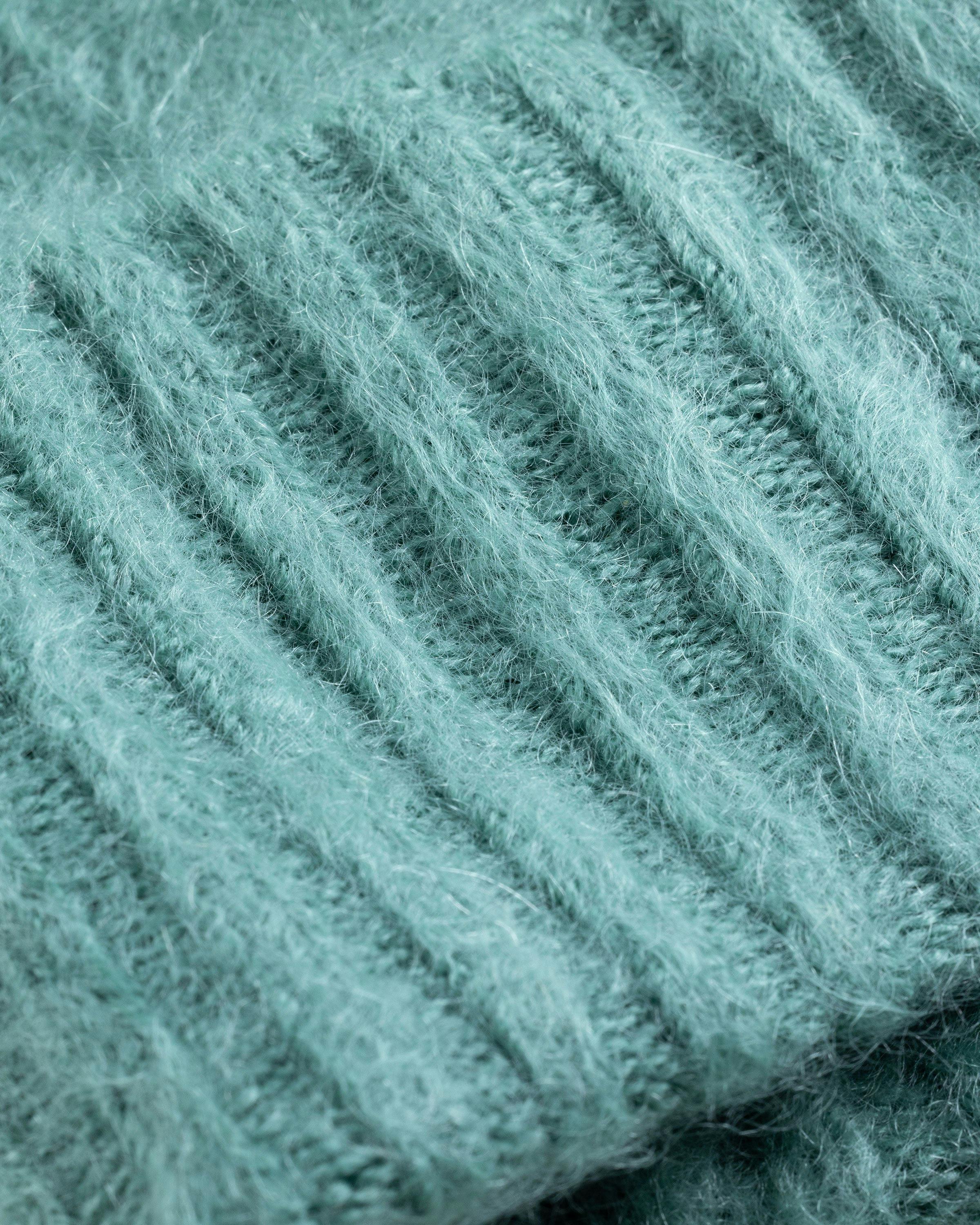 Auralee - Brushed Super Kid Mohair Beanie Jade Green - Accessories - Green - Image 3