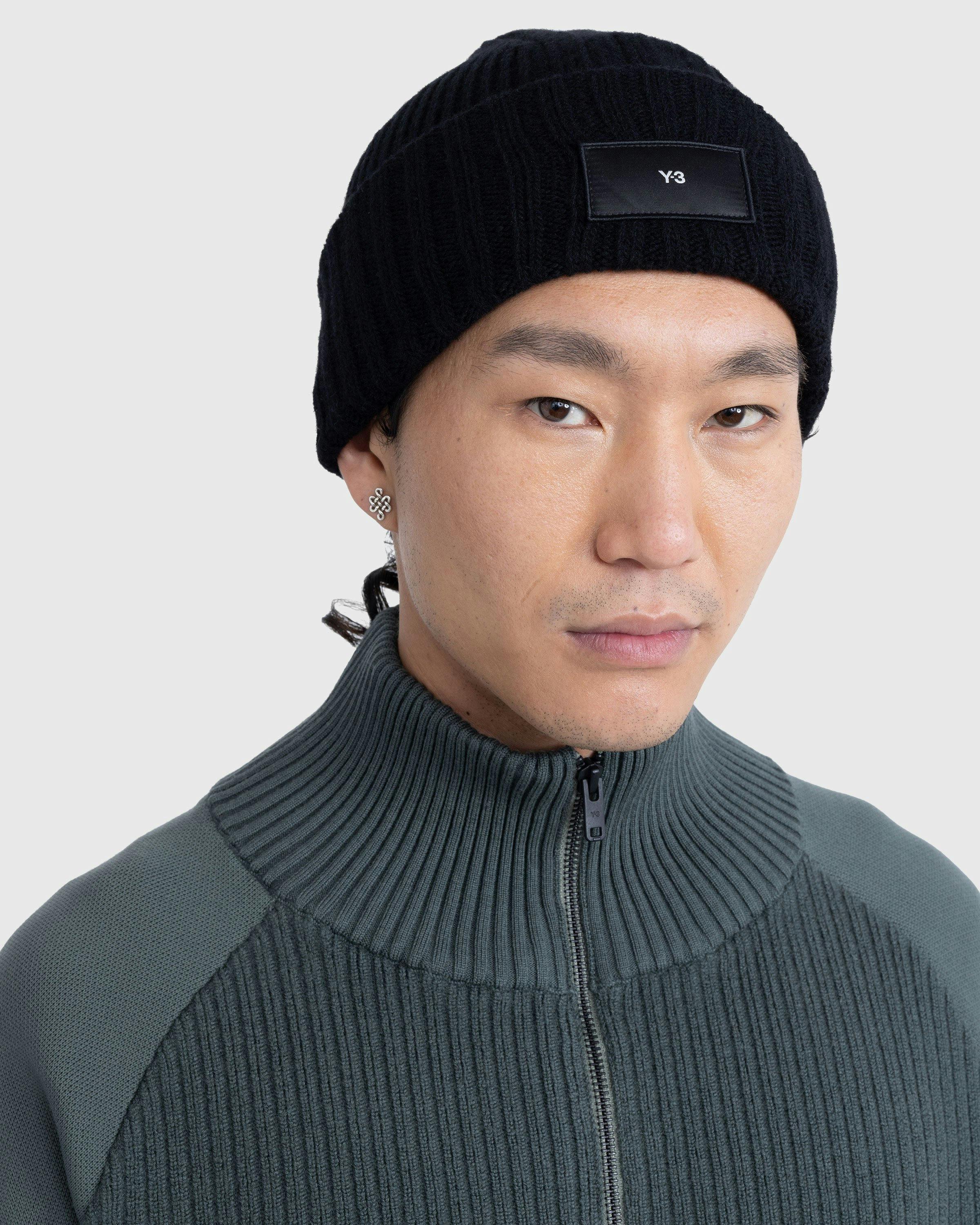 Y-3 - Logo Patch Beanie Black - Accessories - Black - Image 2