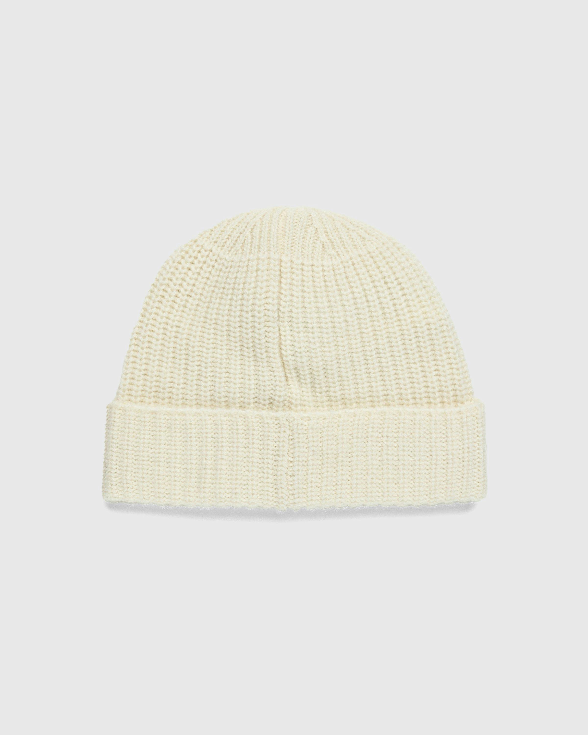 Stone Island - Ribbed Wool Beanie Natural - Accessories - Beige - Image 2