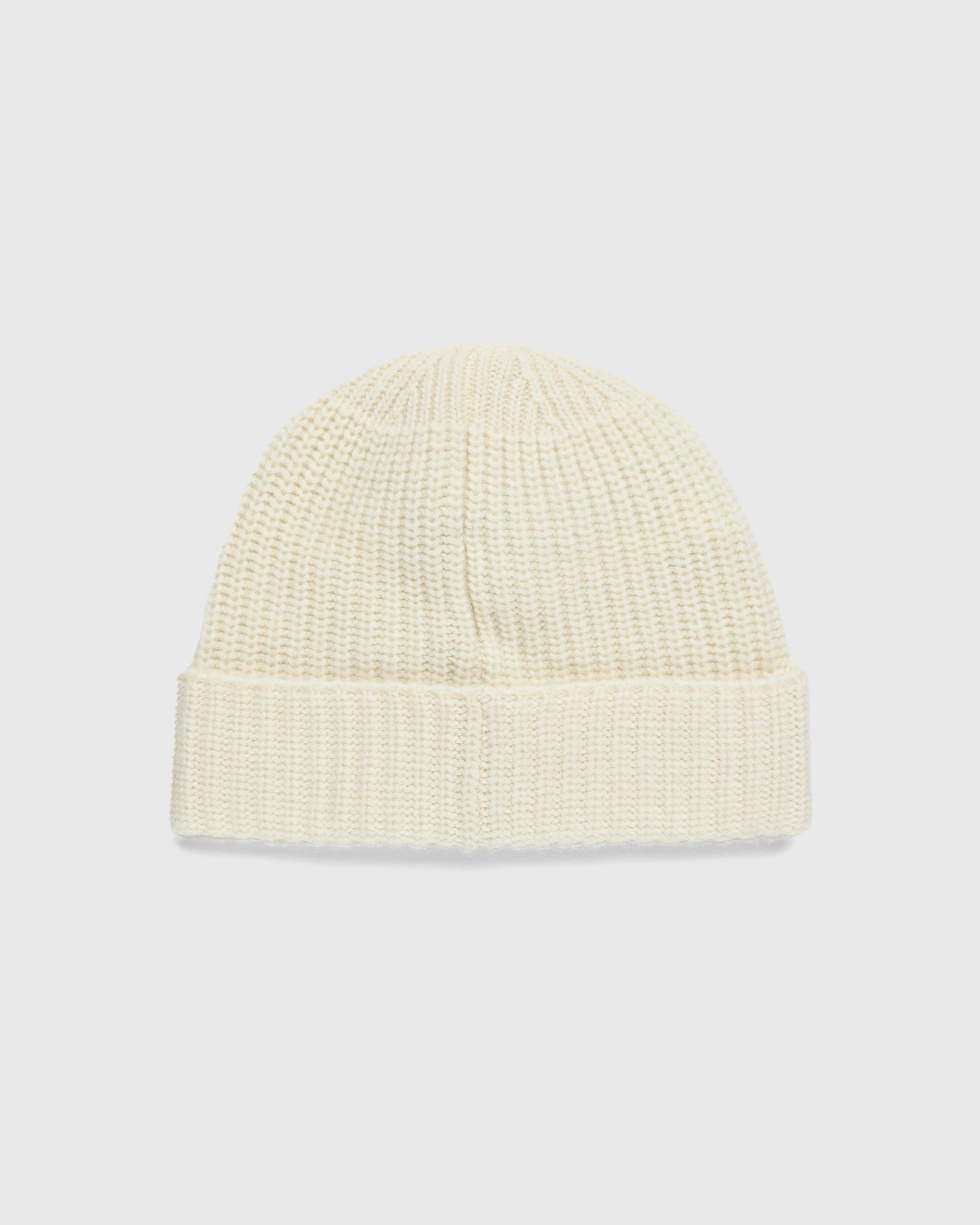 Stone Island - Ribbed Wool Beanie Natural - Accessories - Beige - Image 2