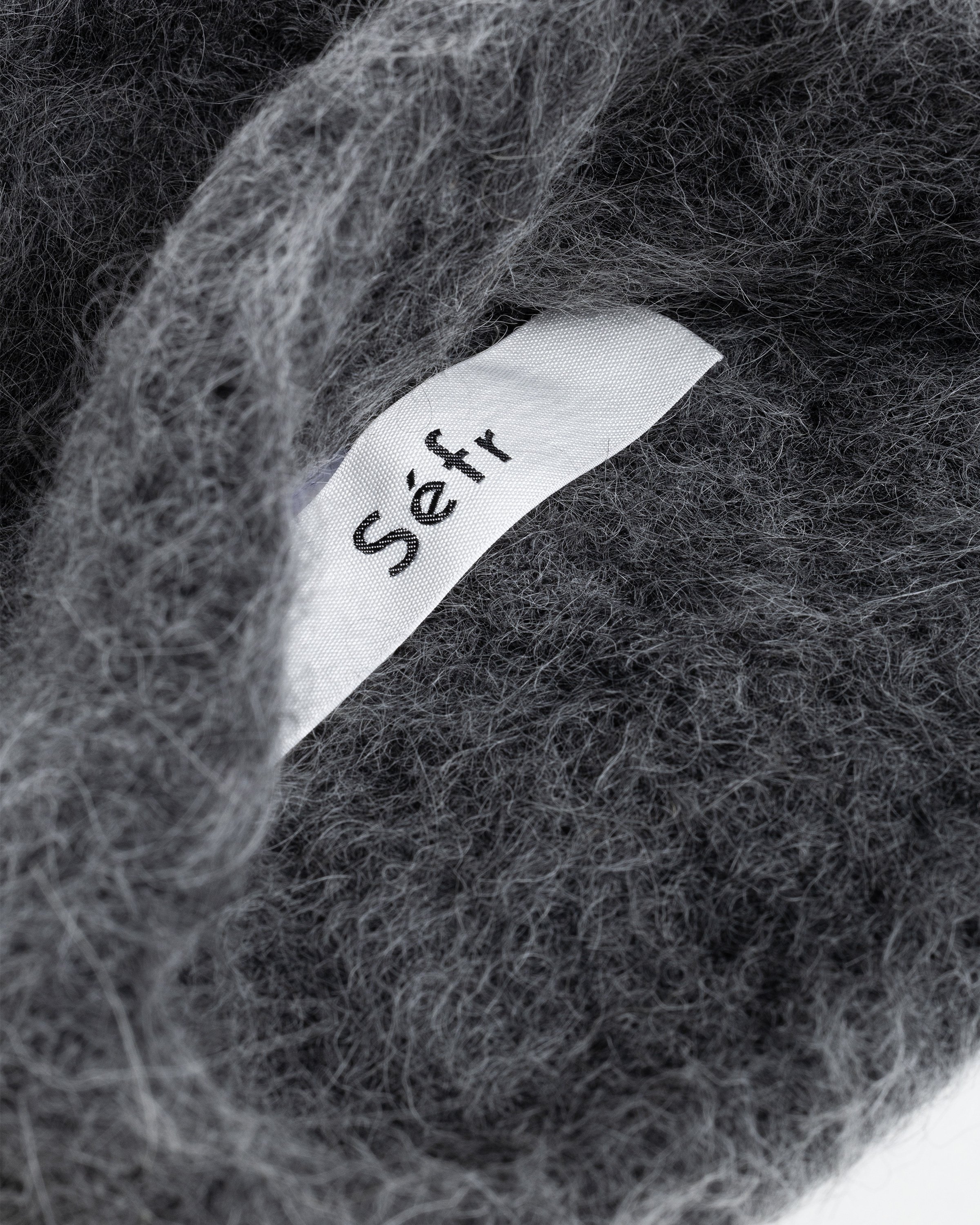 Séfr - Fuzzy Beanie Charcoal Alpaca - Accessories - Black - Image 3