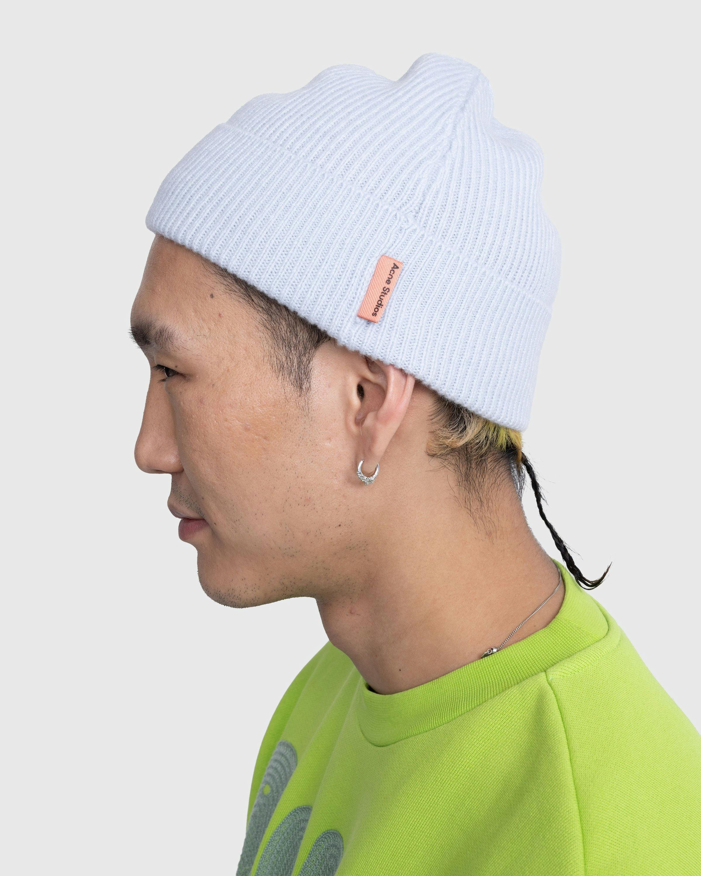 Acne Studios - Wool Cashmere Beanie Blue - Accessories - Blue - Image 4