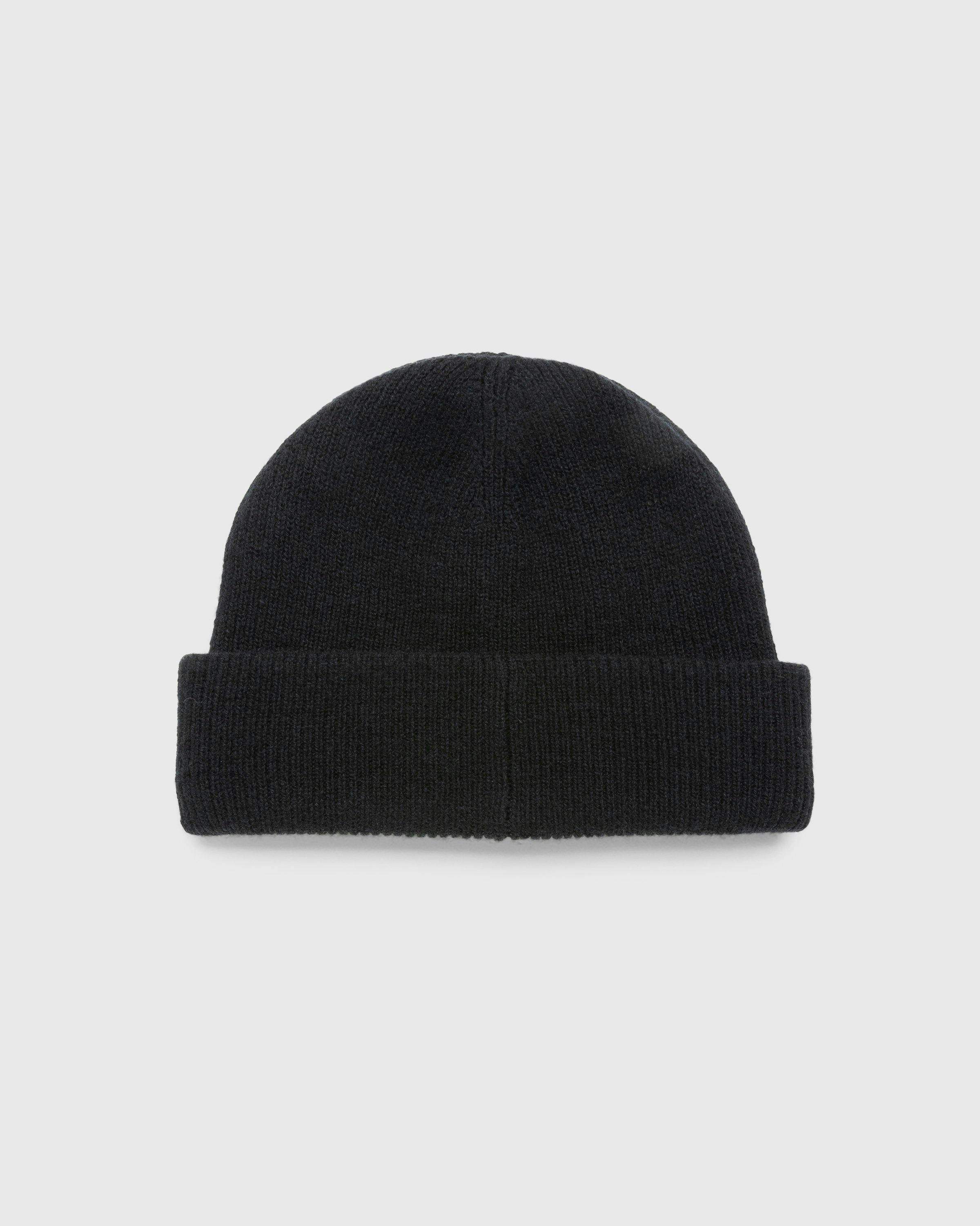 Acne Studios - Small Face Logo Beanie Black - Accessories - Black - Image 2