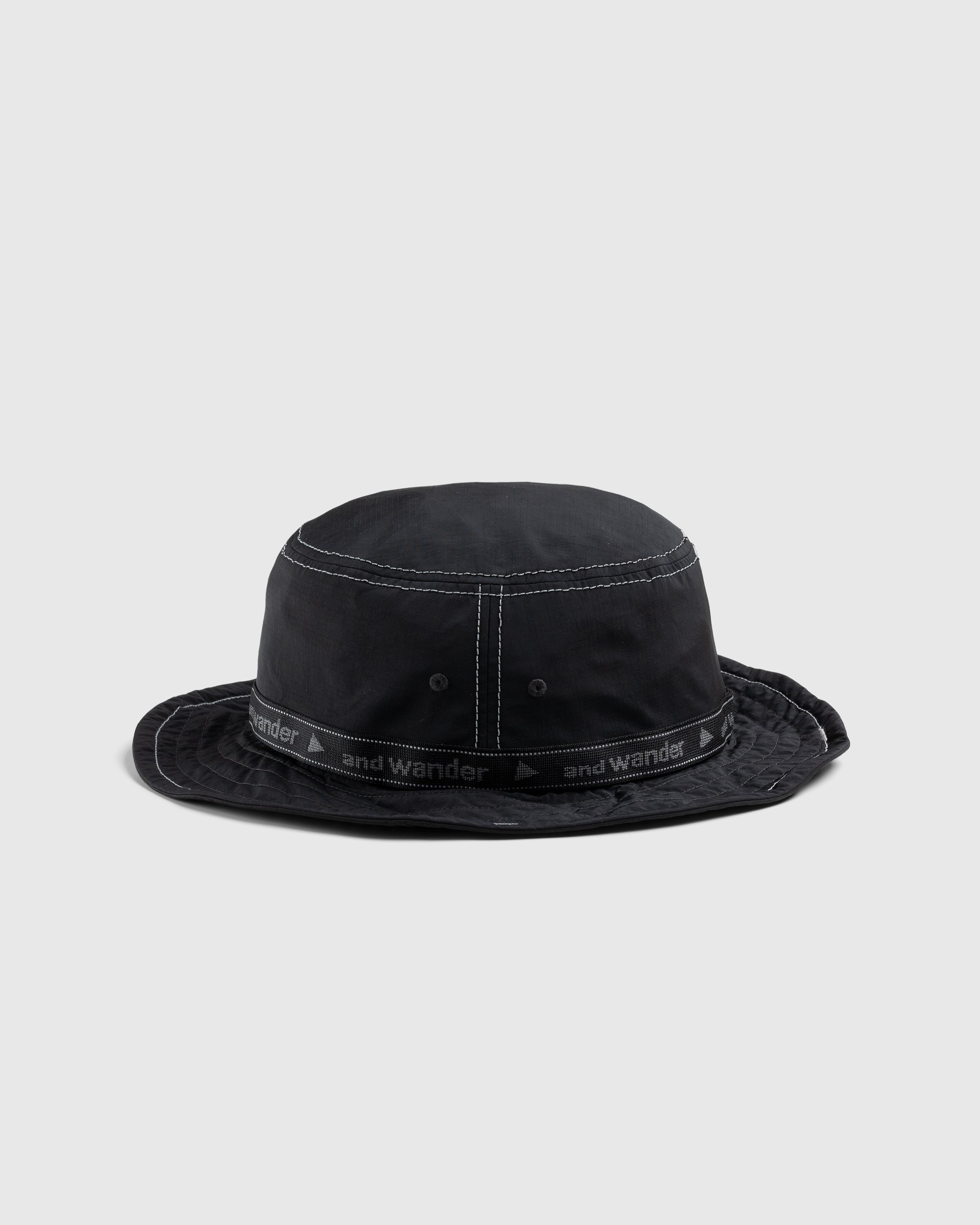 And Wander - JQ Tape Hat Black - Accessories - Black - Image 2