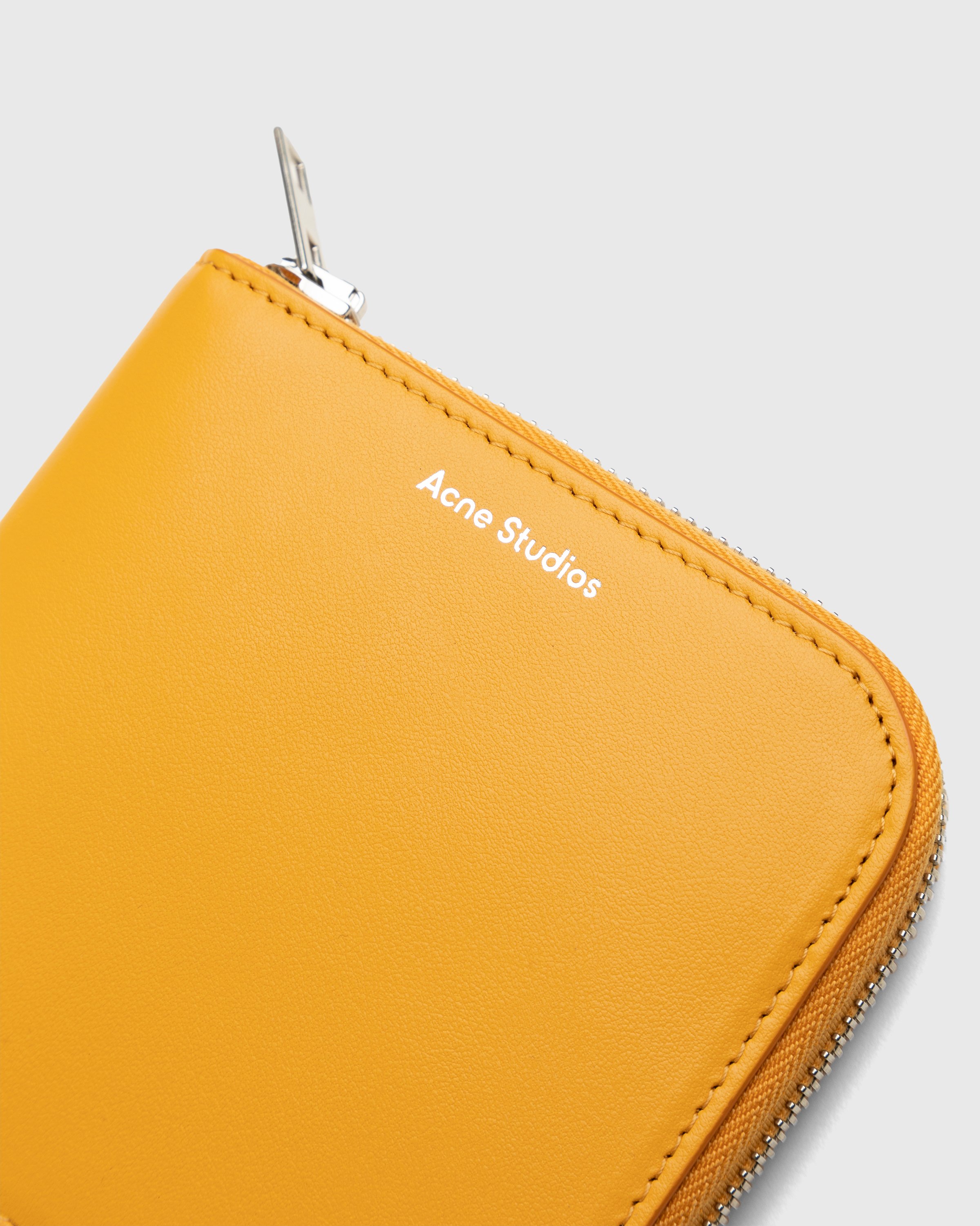 Acne Studios - Leather Zip Wallet Orange - Accessories - Orange - Image 3